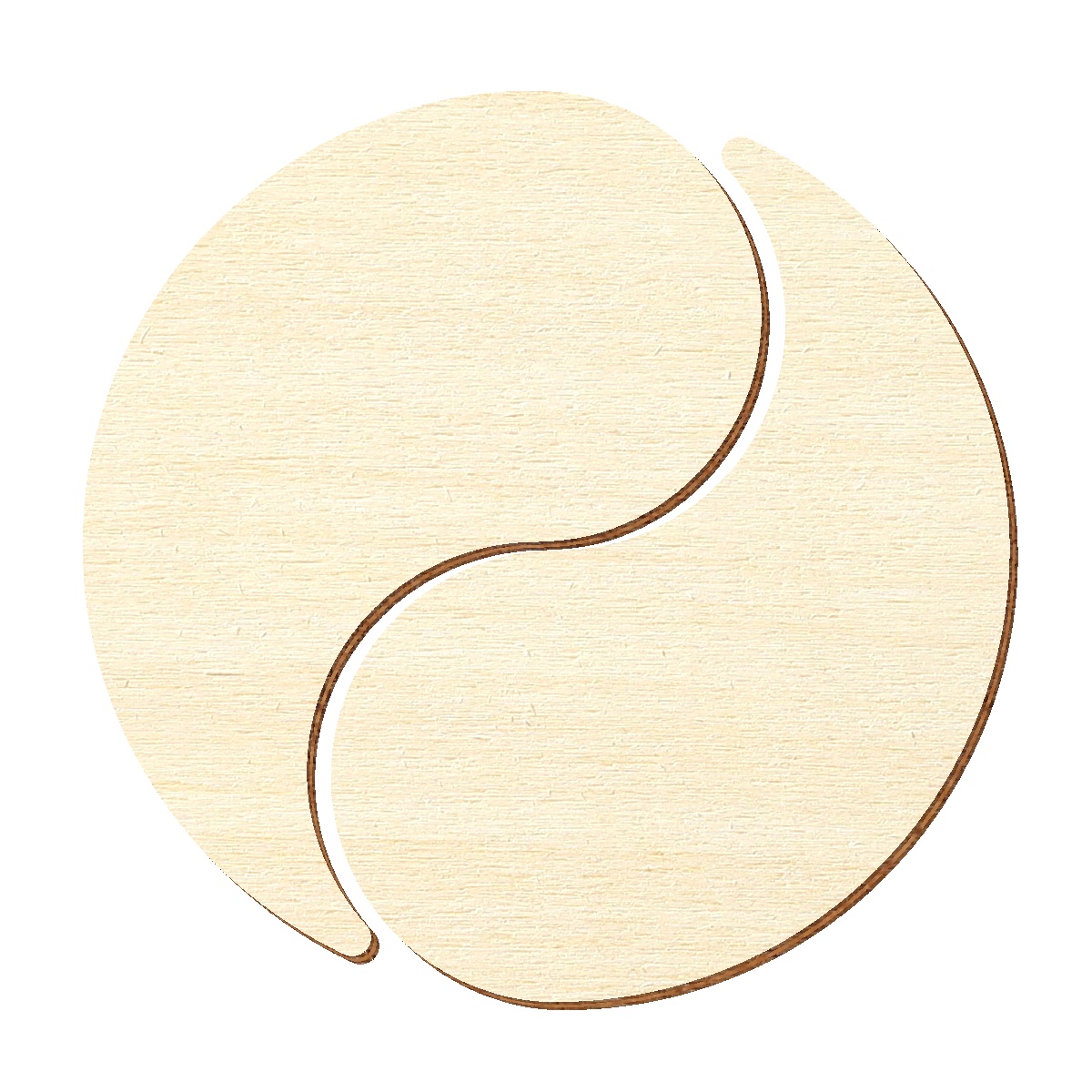 Yin Yang Holz Zuschnitt 5-50cm