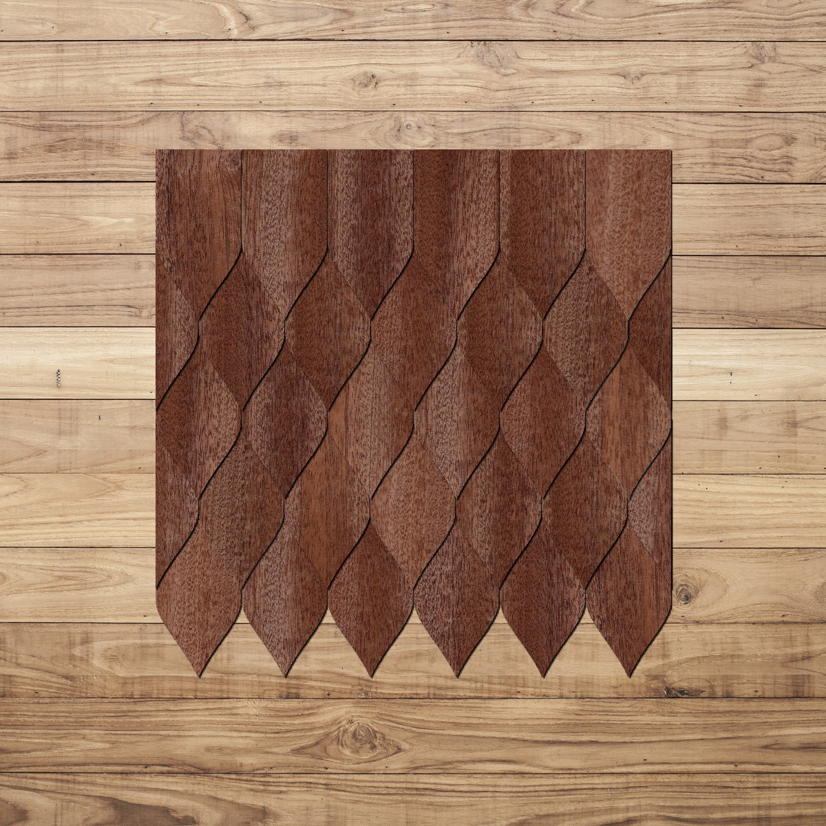 Furnier Schindeln Spitzform dunkel