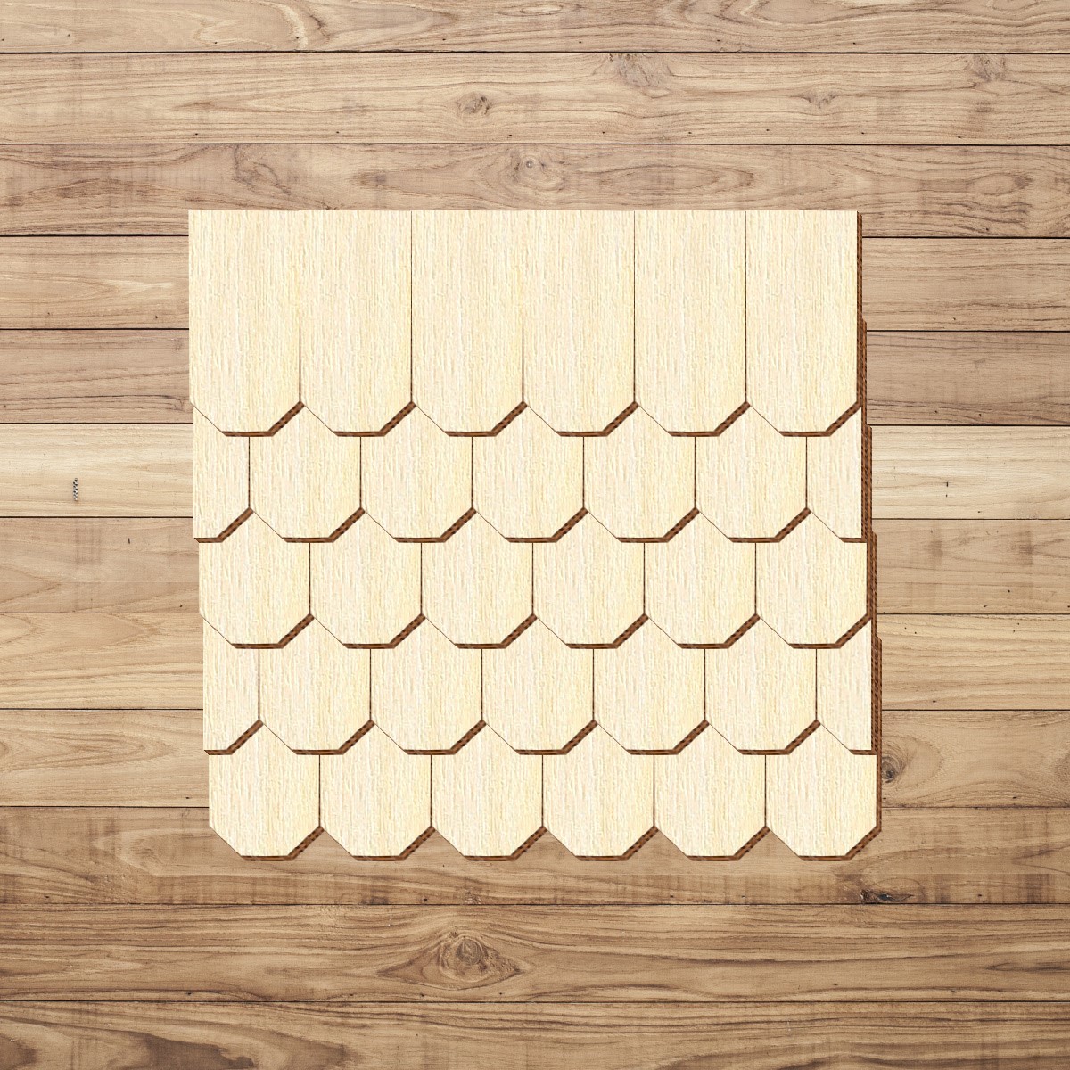 Schindeln Wabenform Holz Zuschnitt