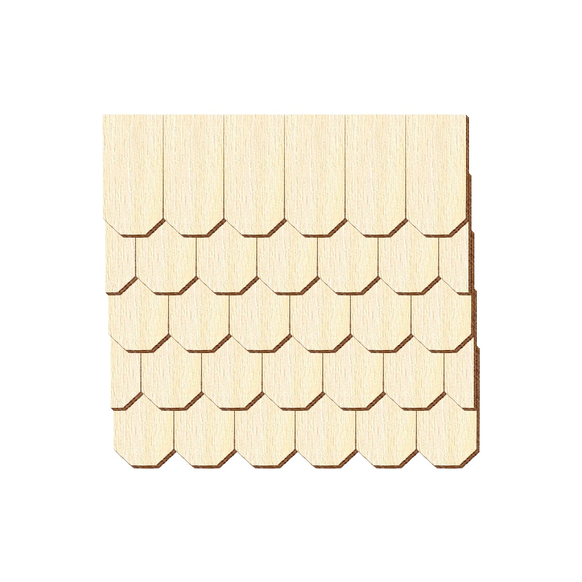 Schindeln Wabenform Holz Zuschnitt – Bild 2