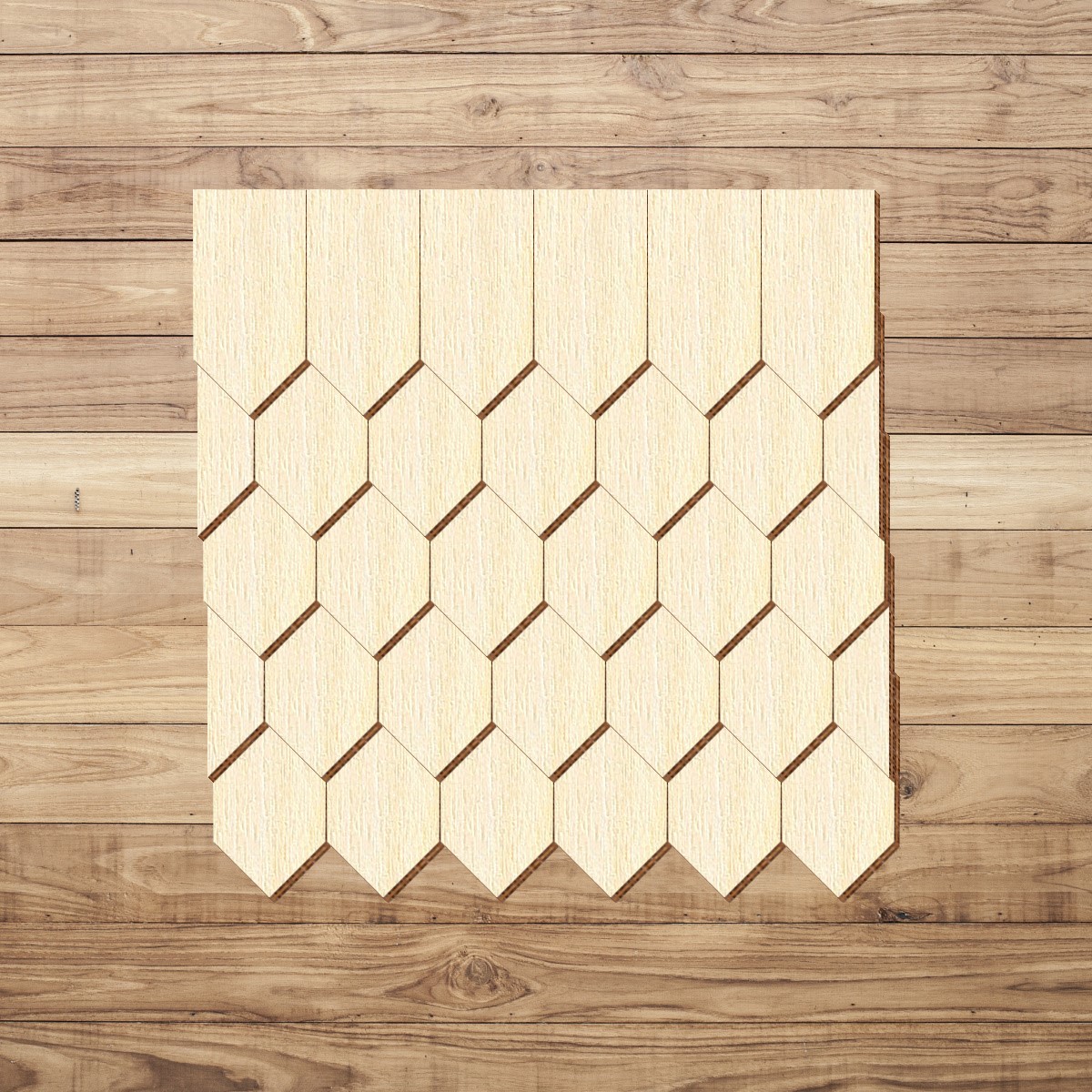 Schindeln Sechseckform Holz Zuschnitt