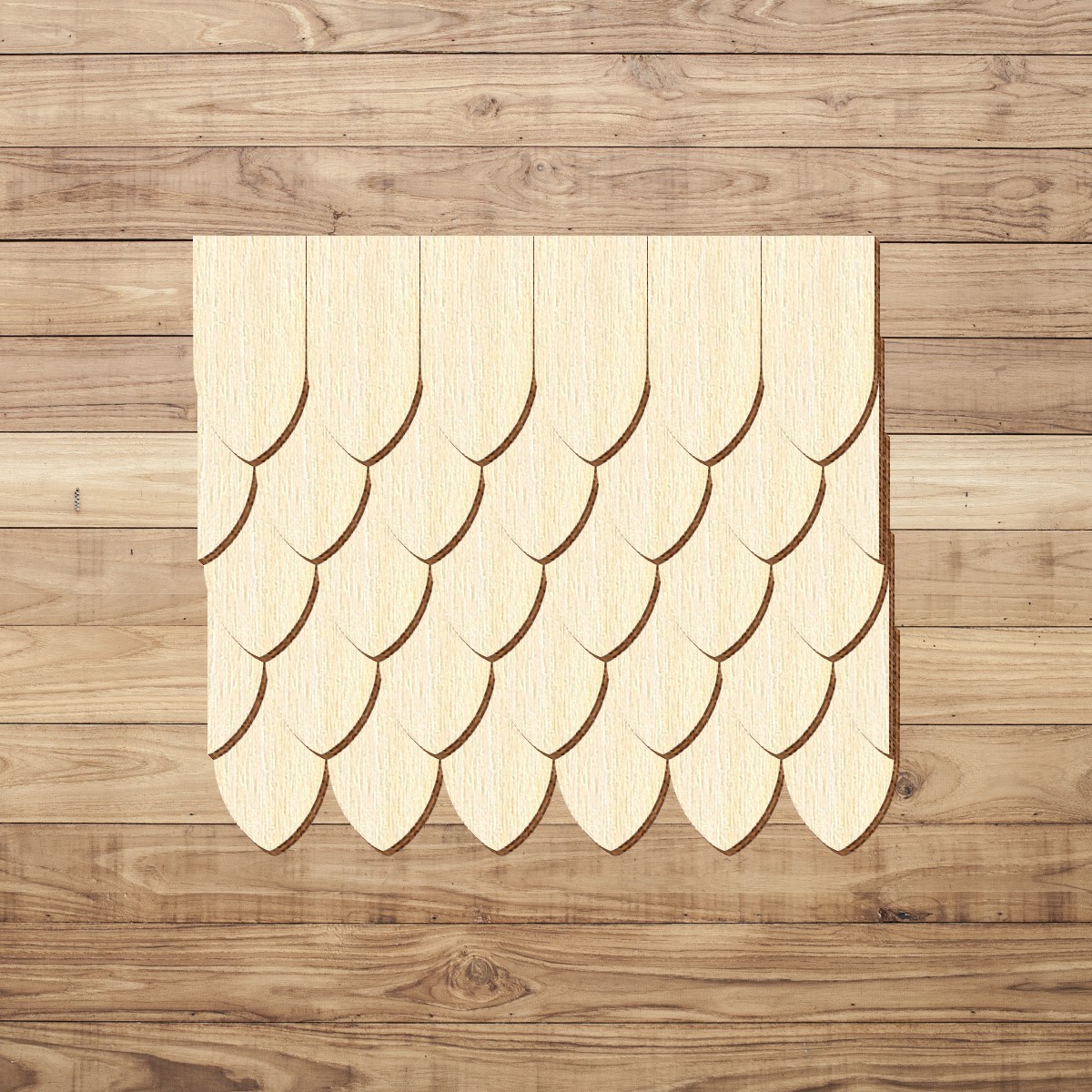Schindeln Gotische Form Holz Zuschnitt
