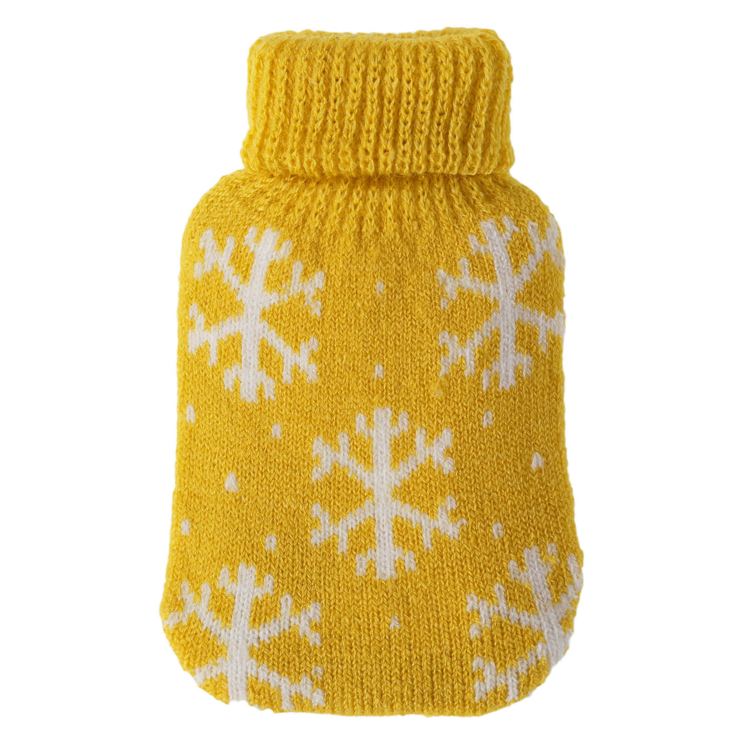 Taschenwärmer mit Strickbezug - Flocken