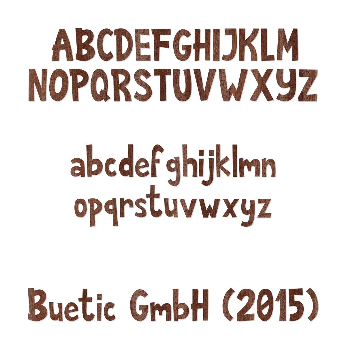 Furnier Buchstaben - Anatawa - dunkel