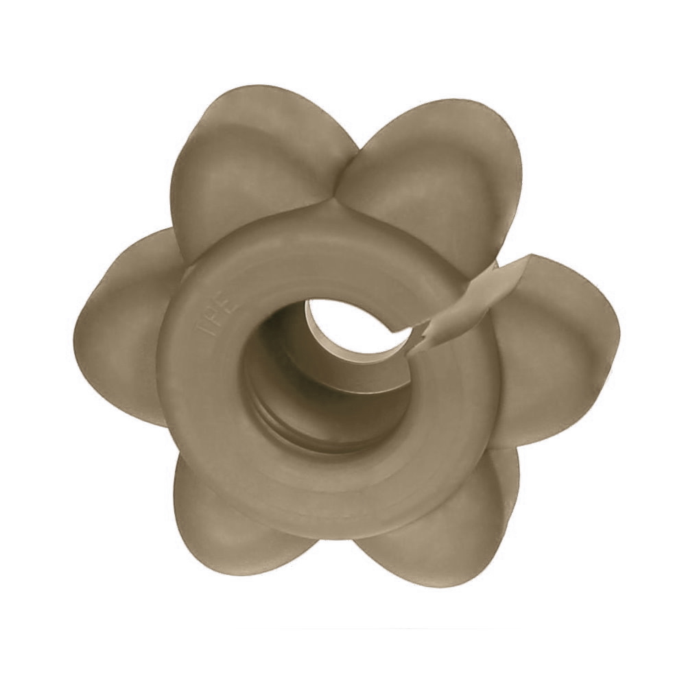 Flaschenöffner Blume Aufschraubhilfe Graubraun stehend