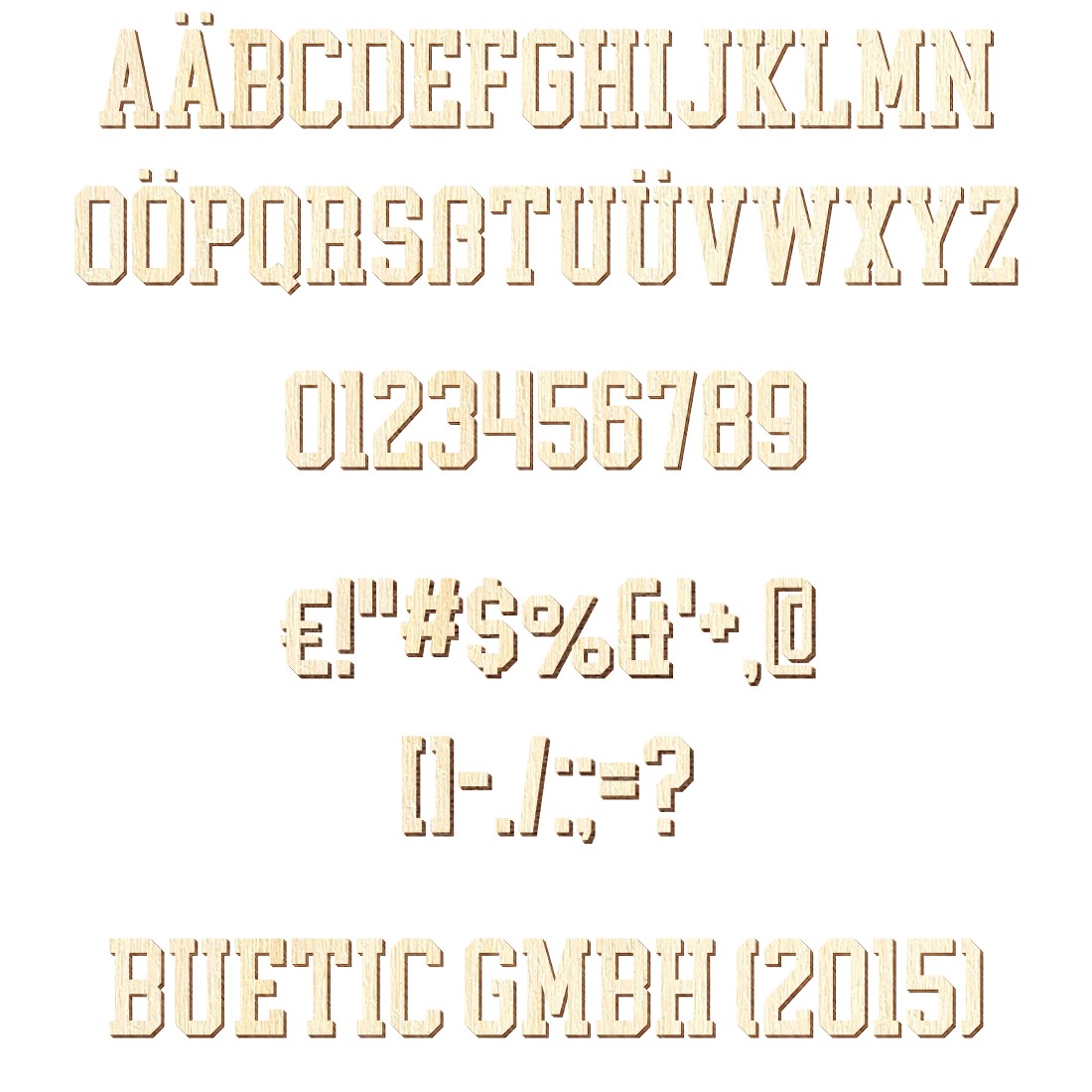 Holz Buchstaben College Block Schriftzug