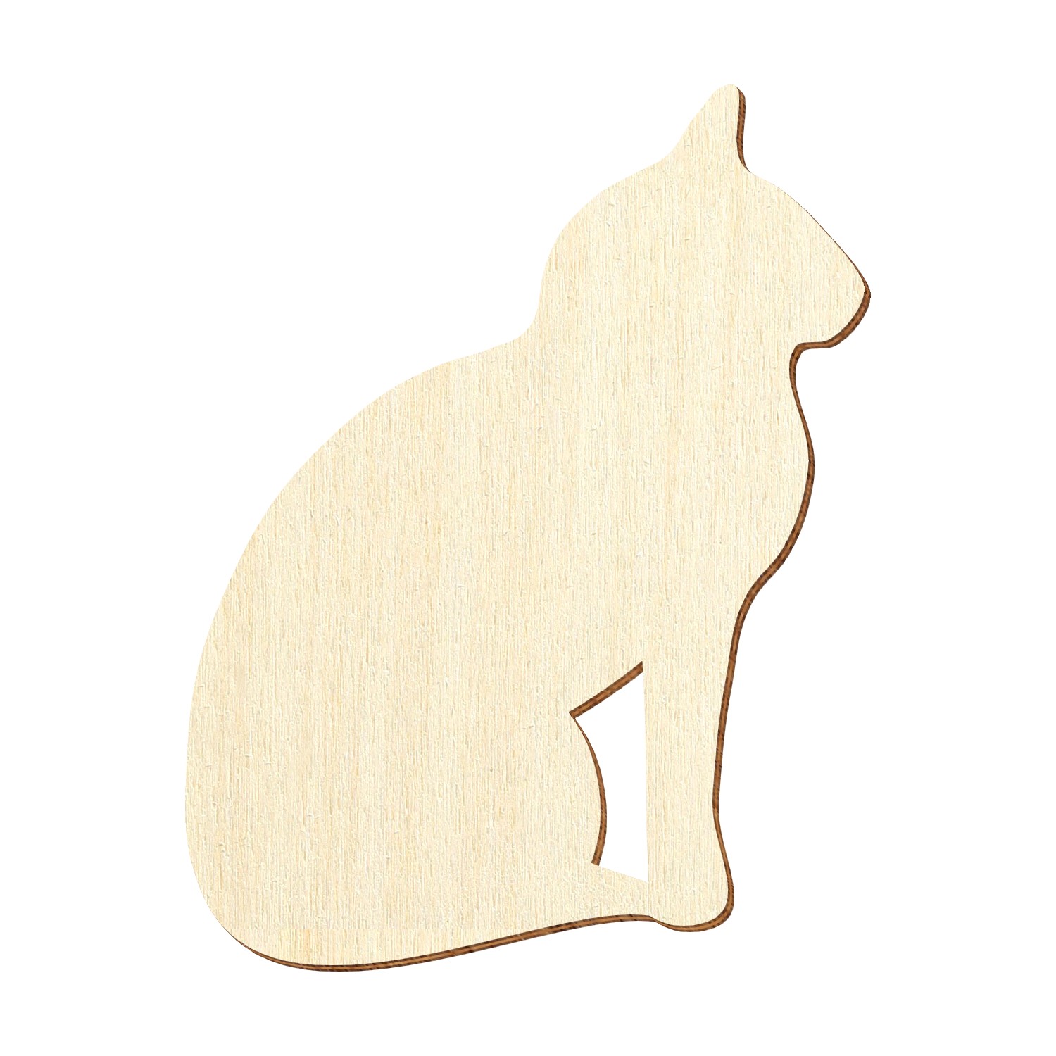 Katze sitzend Holz Zuschnitt 5-40cm