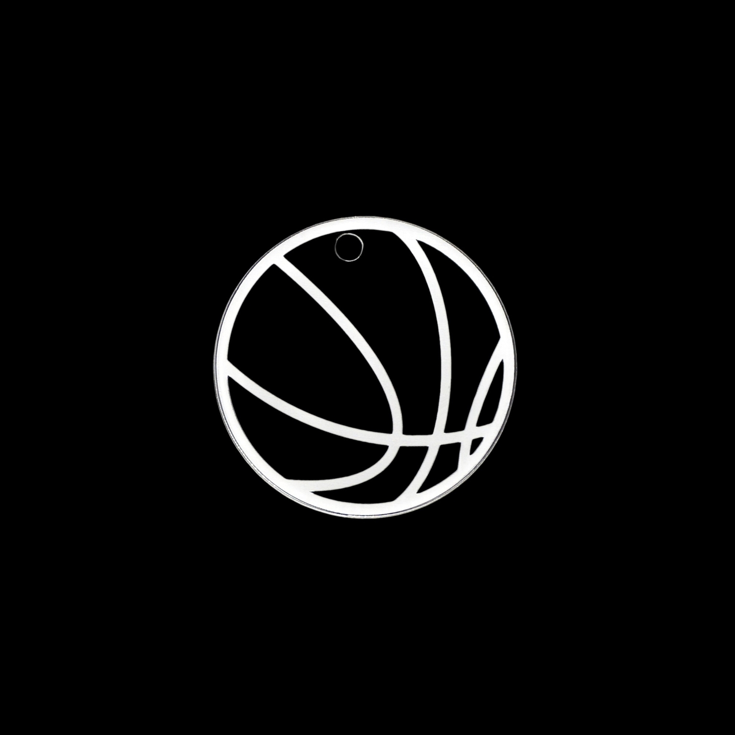 Gravierte Acryl Schlüsselanhänger - Basketball
