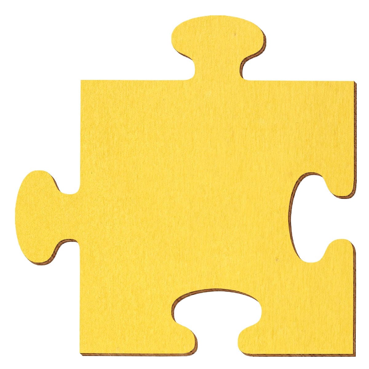 Puzzle Holz Zuschnitt Gelb 5-50cm