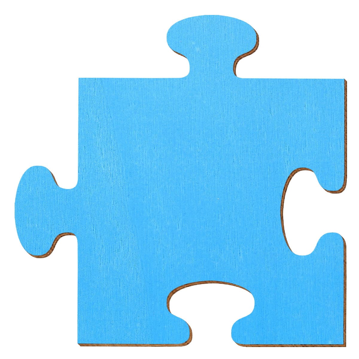 Puzzle Holz Zuschnitt Hellblau 5-50cm
