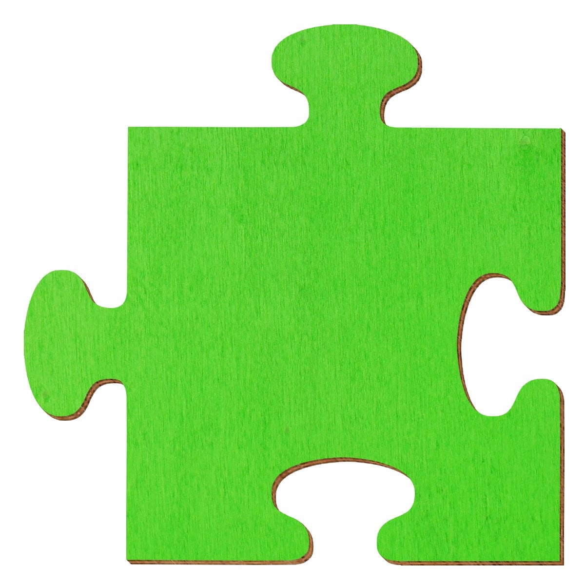 Puzzle Holz Zuschnitt Hellgrün 5-50cm