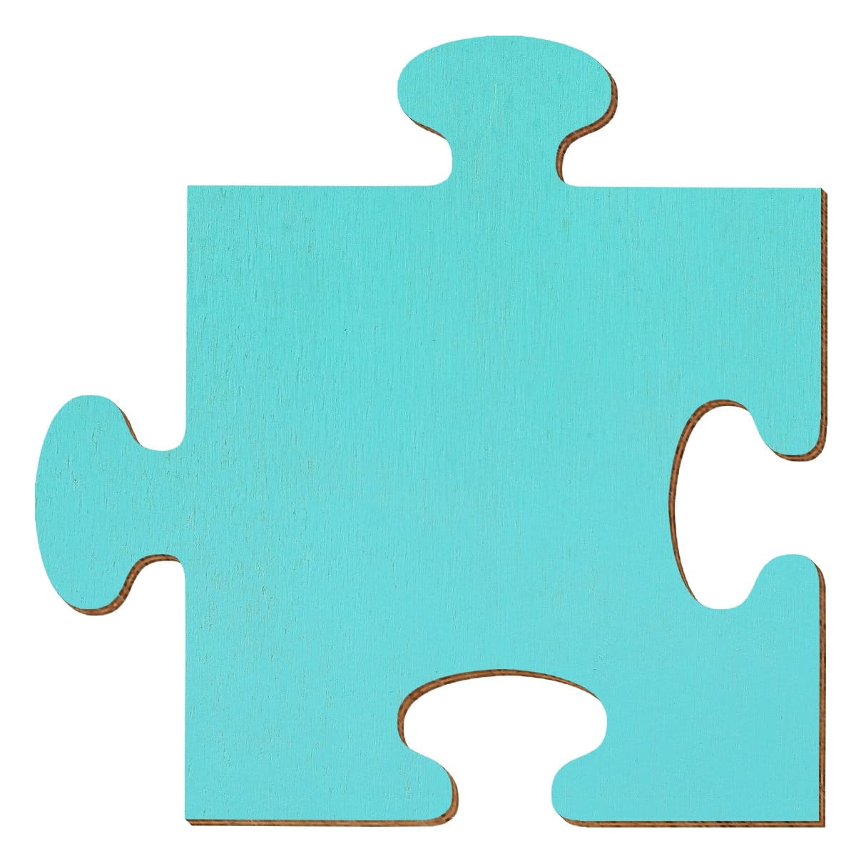 Puzzle Holz Zuschnitt Türkis 5-50cm