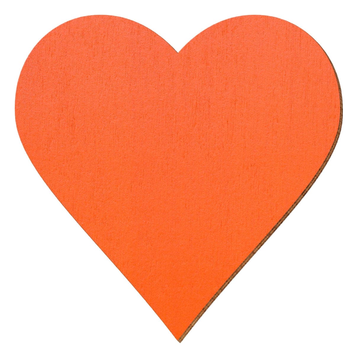 Herzen Holz Zuschnitt Orange 5-40cm
