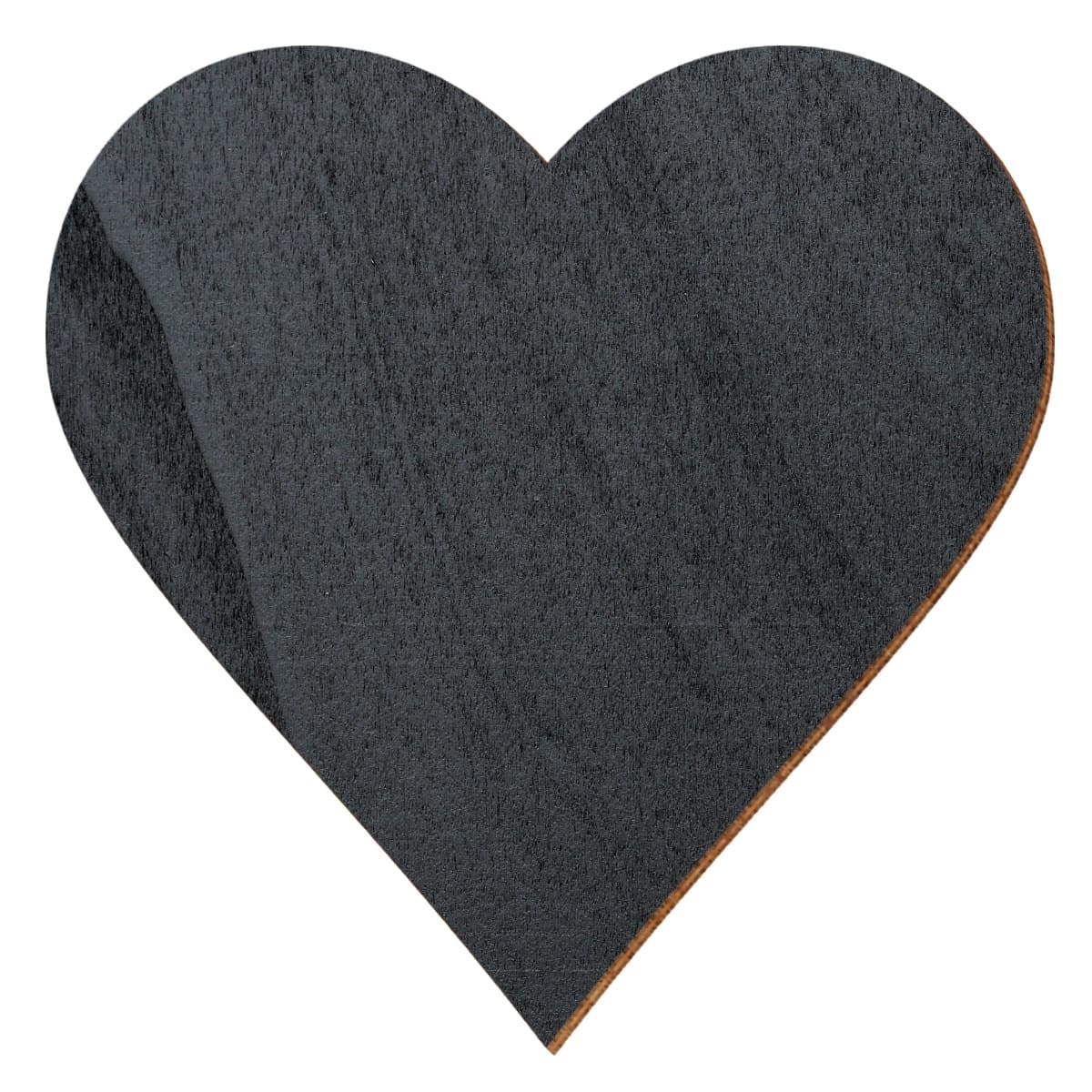 Herzen Holz Zuschnitt Schwarz 5-40cm