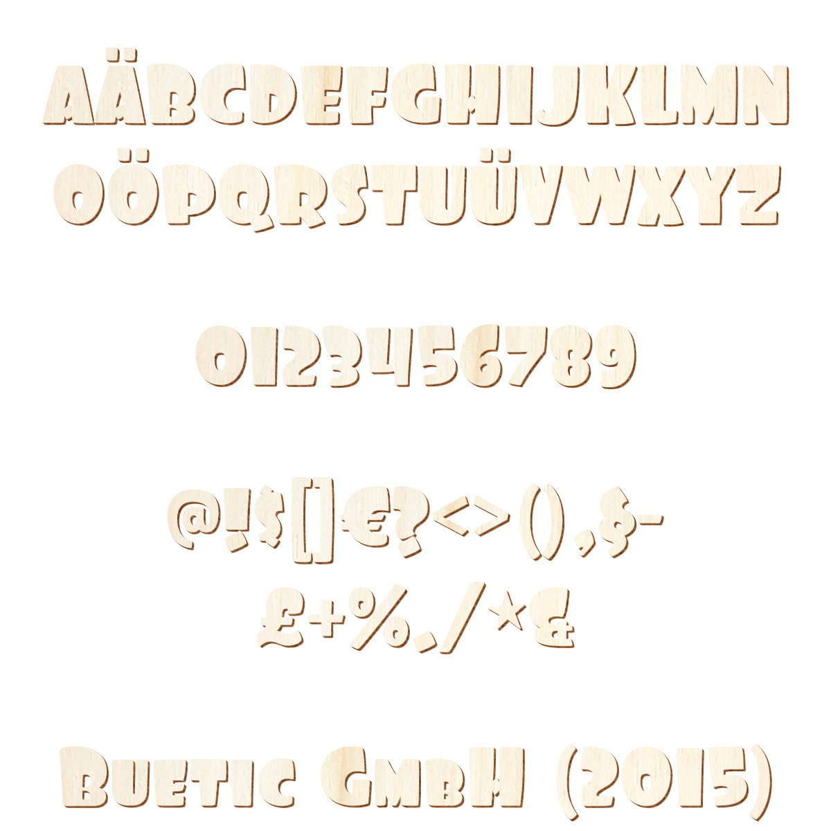 Holz Buchstaben Zahlen Sonderzeichen Foo Schriftzug