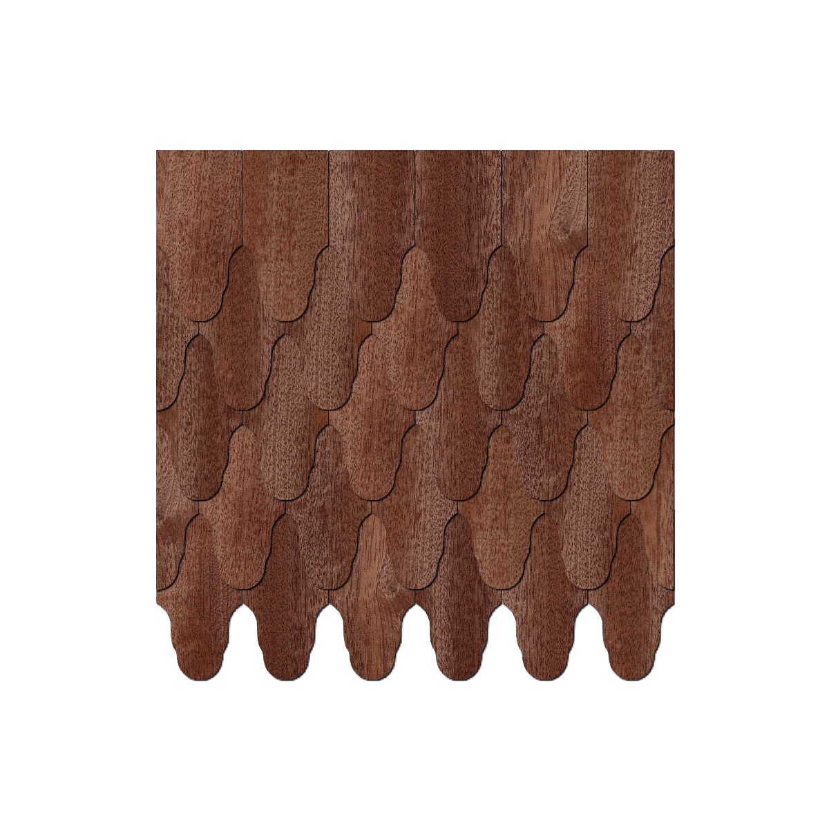 Furnier Schindeln Eichenblatt dunkel