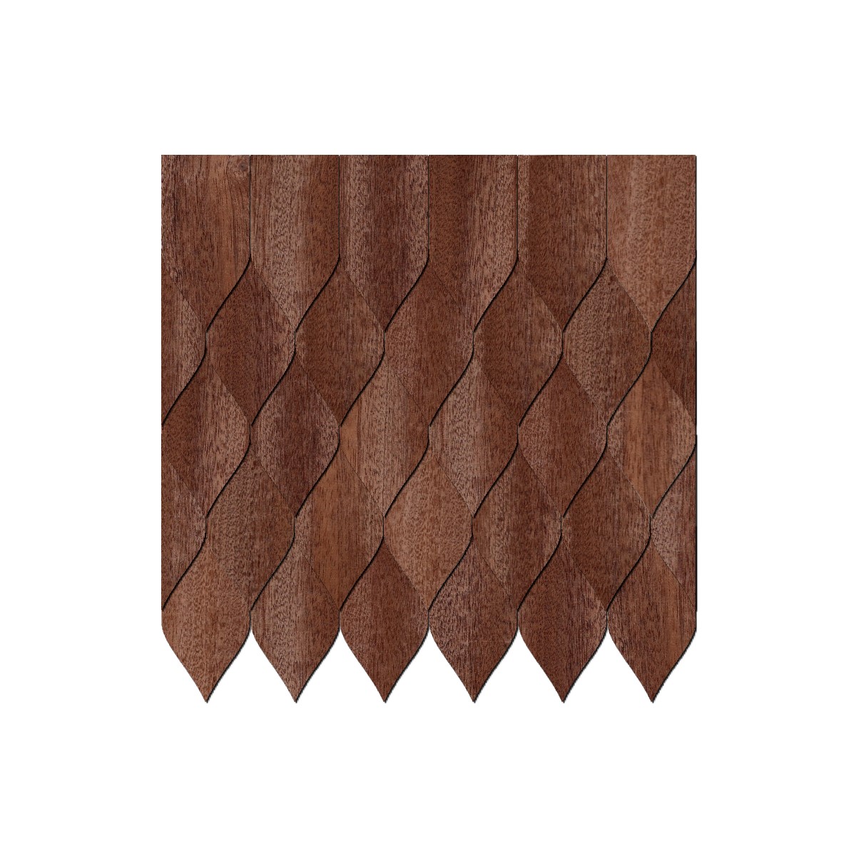 Furnier Schindeln Spitzform dunkel