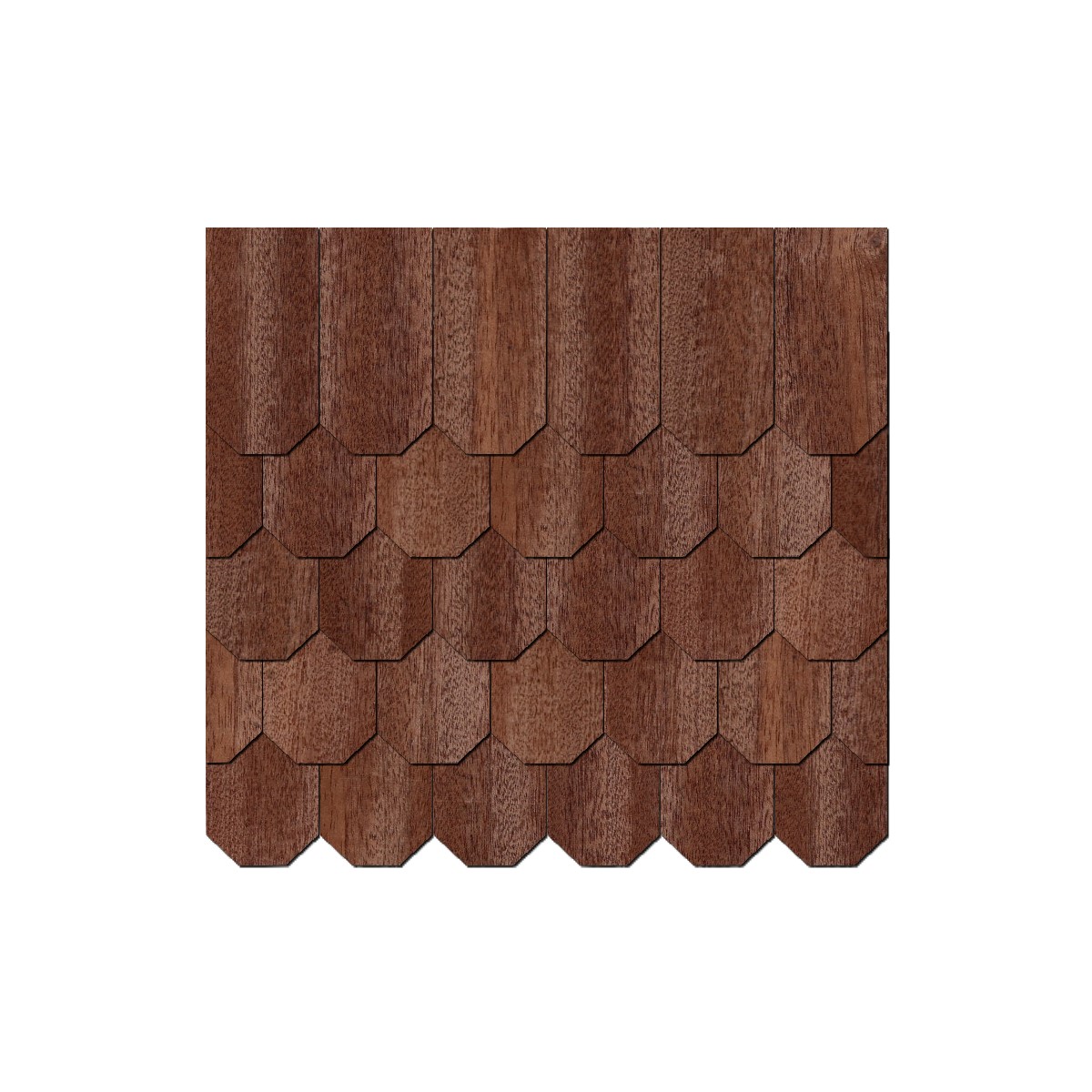 Furnier Schindeln Wabenform dunkel