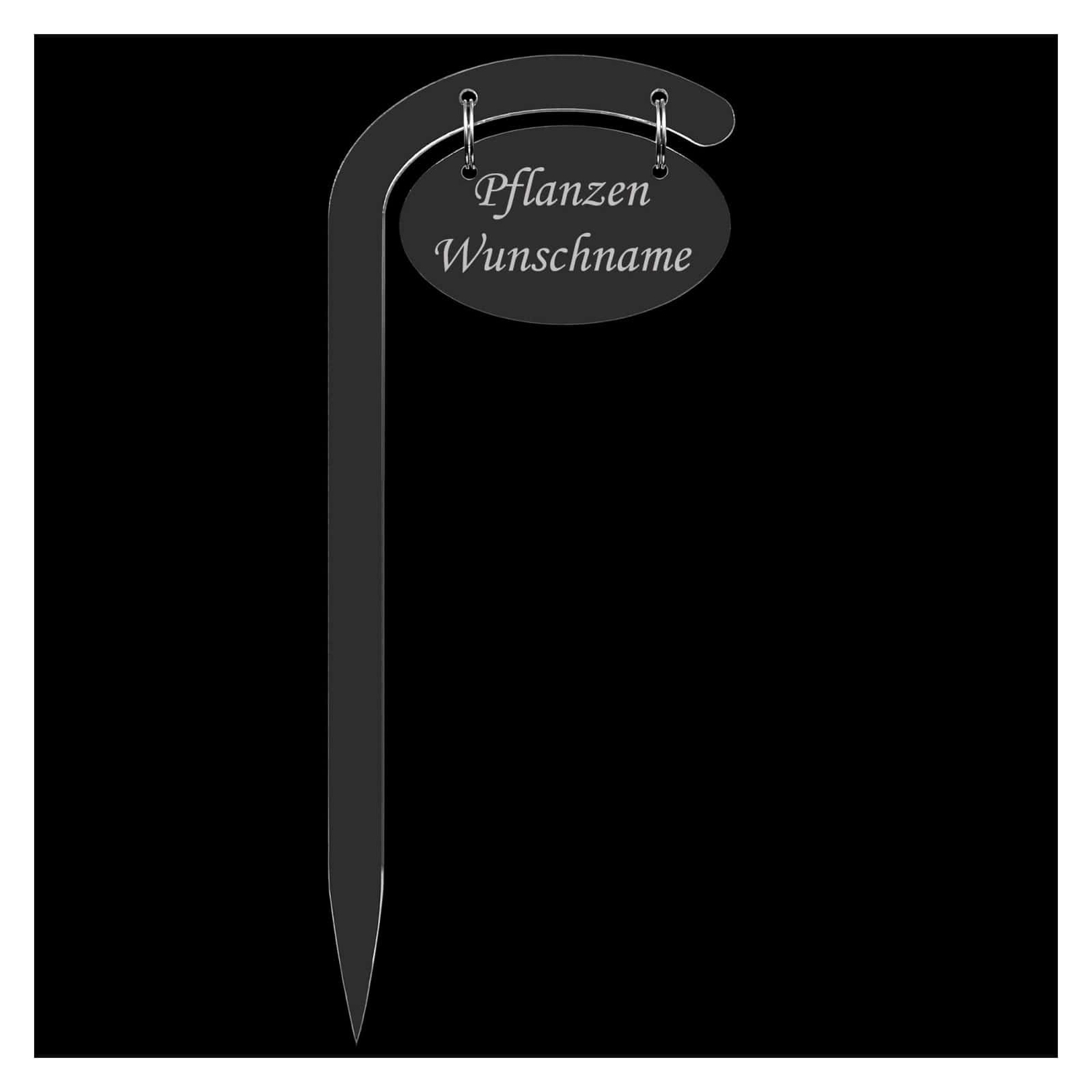 PLEXIGLAS® Pflanzschilder Galgen Oval farblos