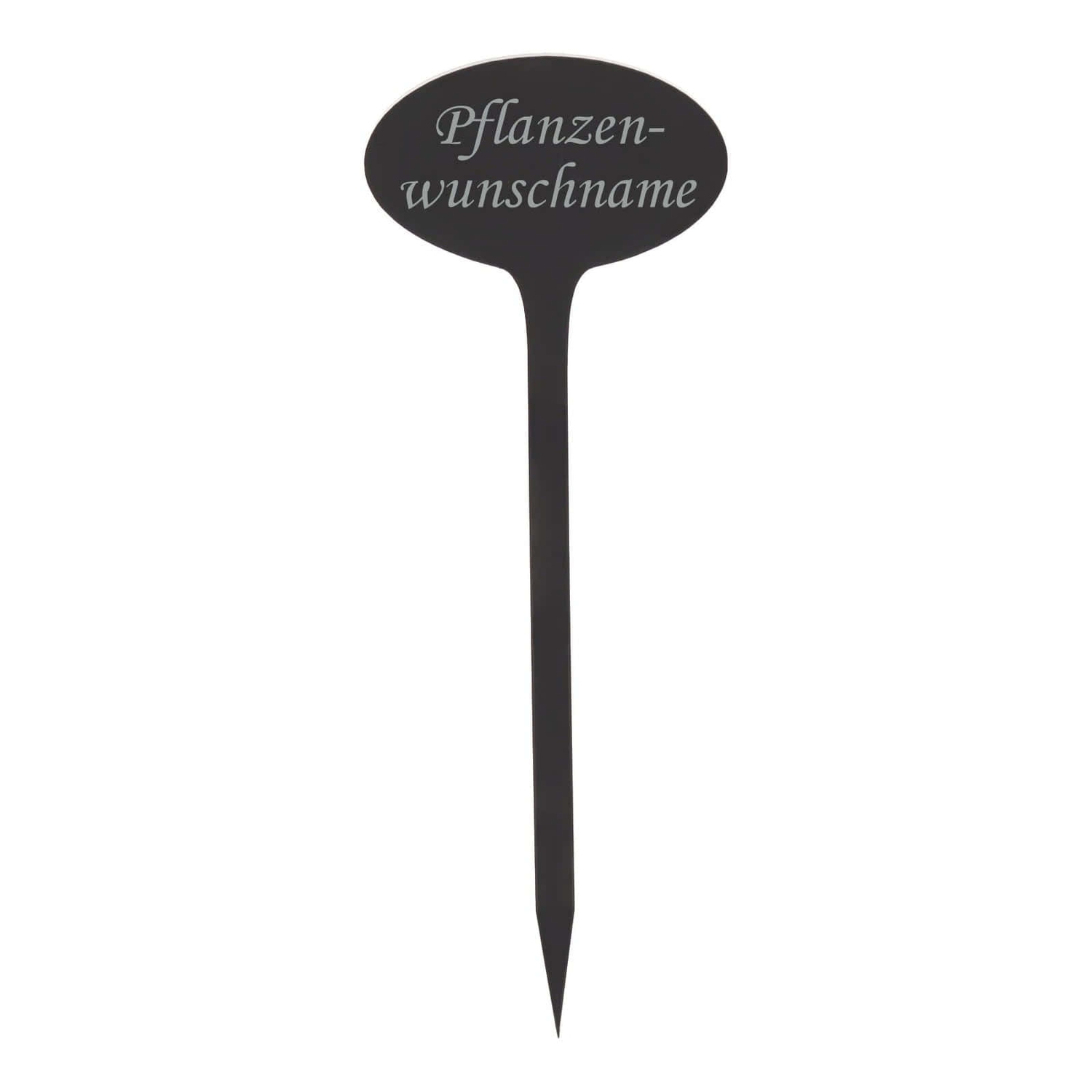 PLEXIGLAS® Pflanzschilder Oval grau transparent