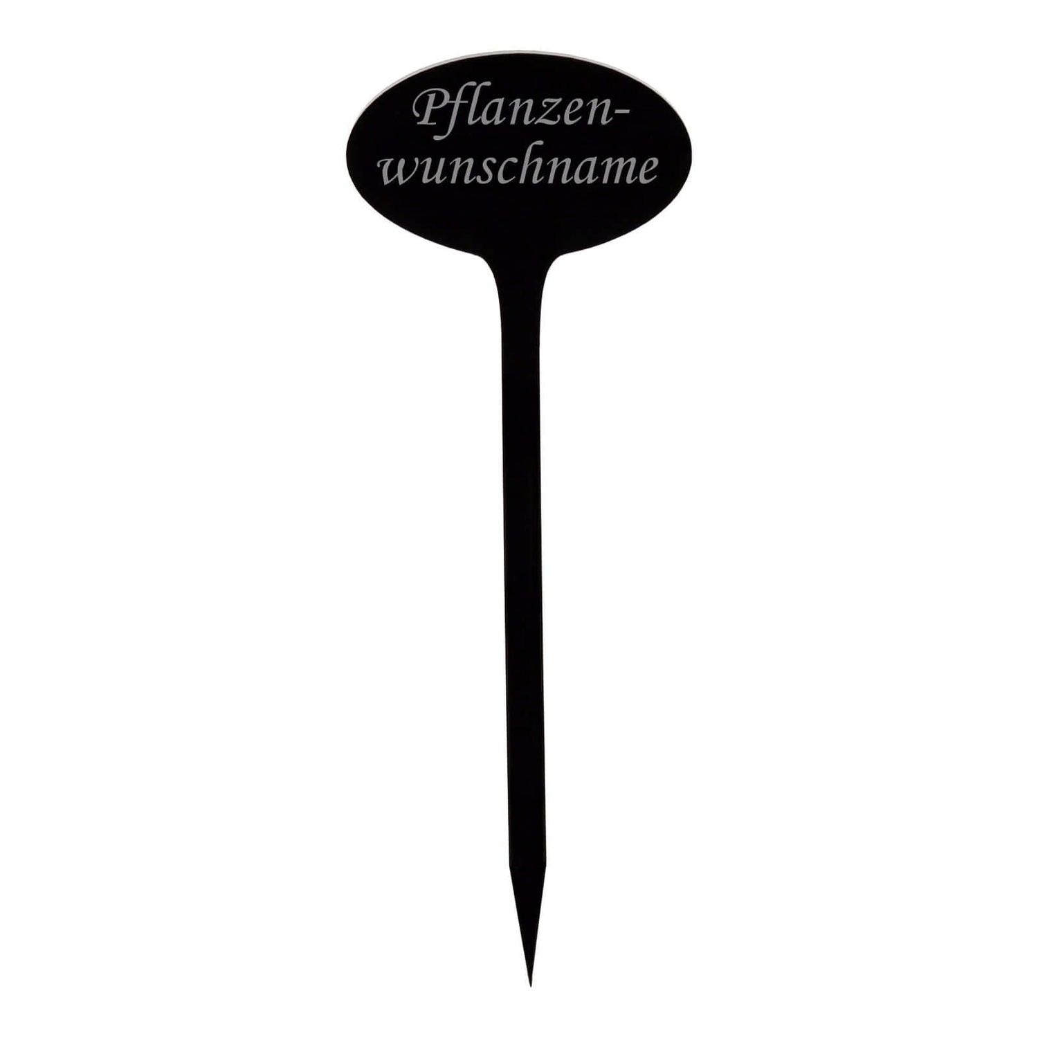 PLEXIGLAS® Pflanzschilder Oval schwarz