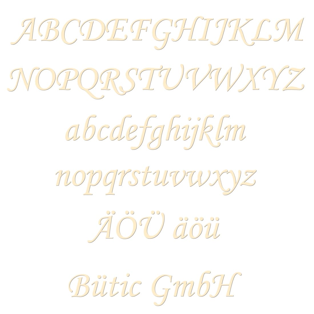 PLEXIGLAS® Buchstaben MT creme
