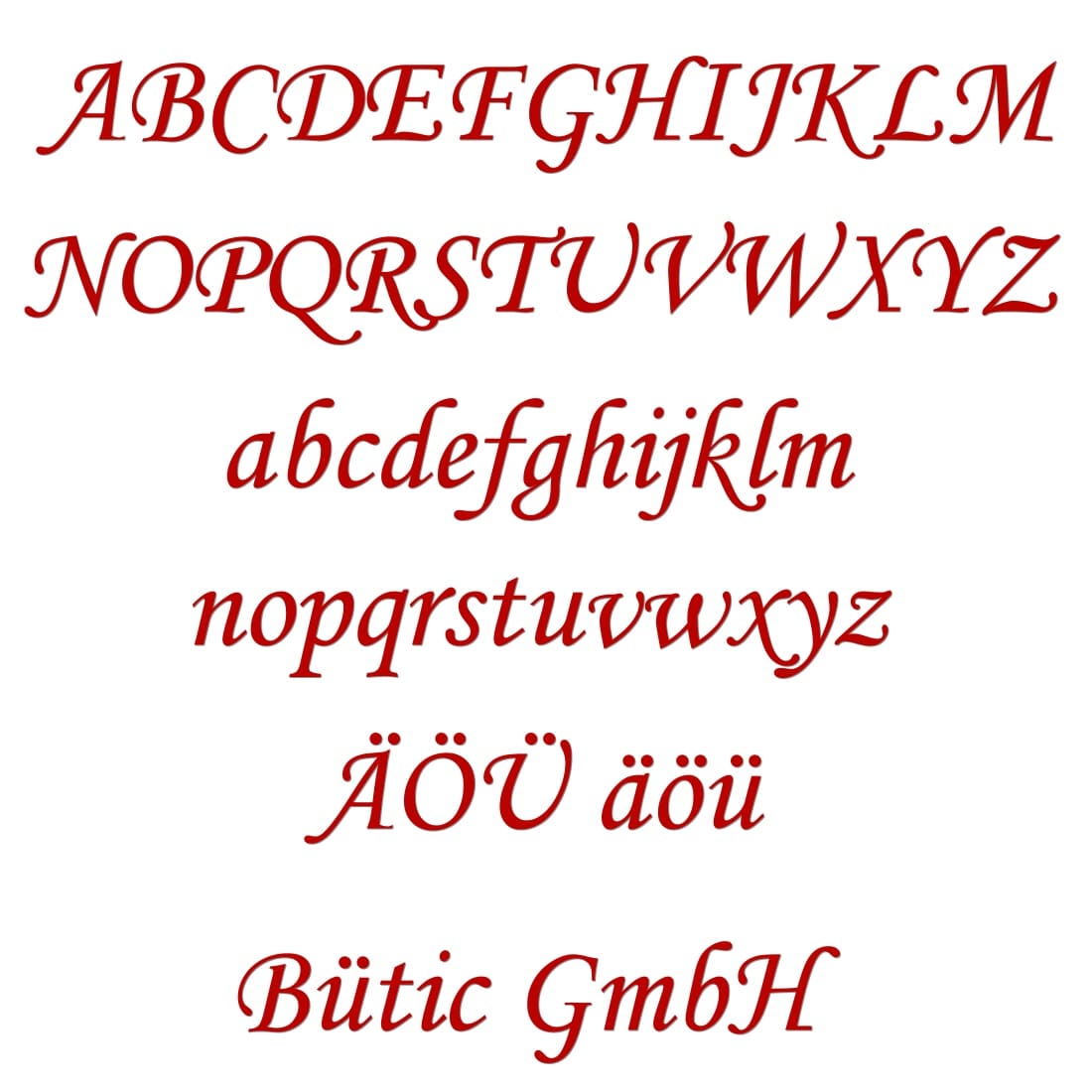 PLEXIGLAS® Buchstaben MT rot