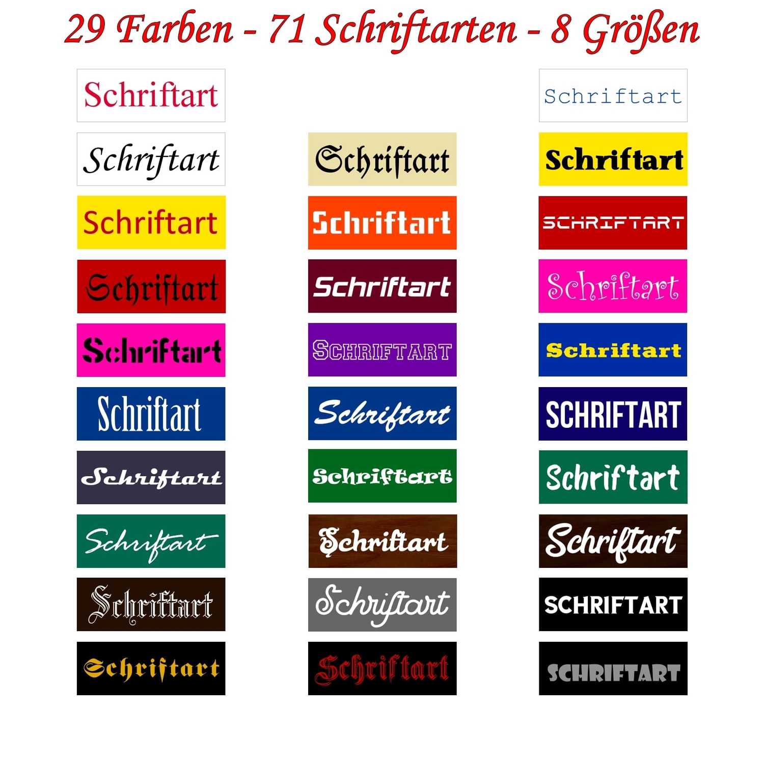 Klingelschild 50-70mm selbstklebend