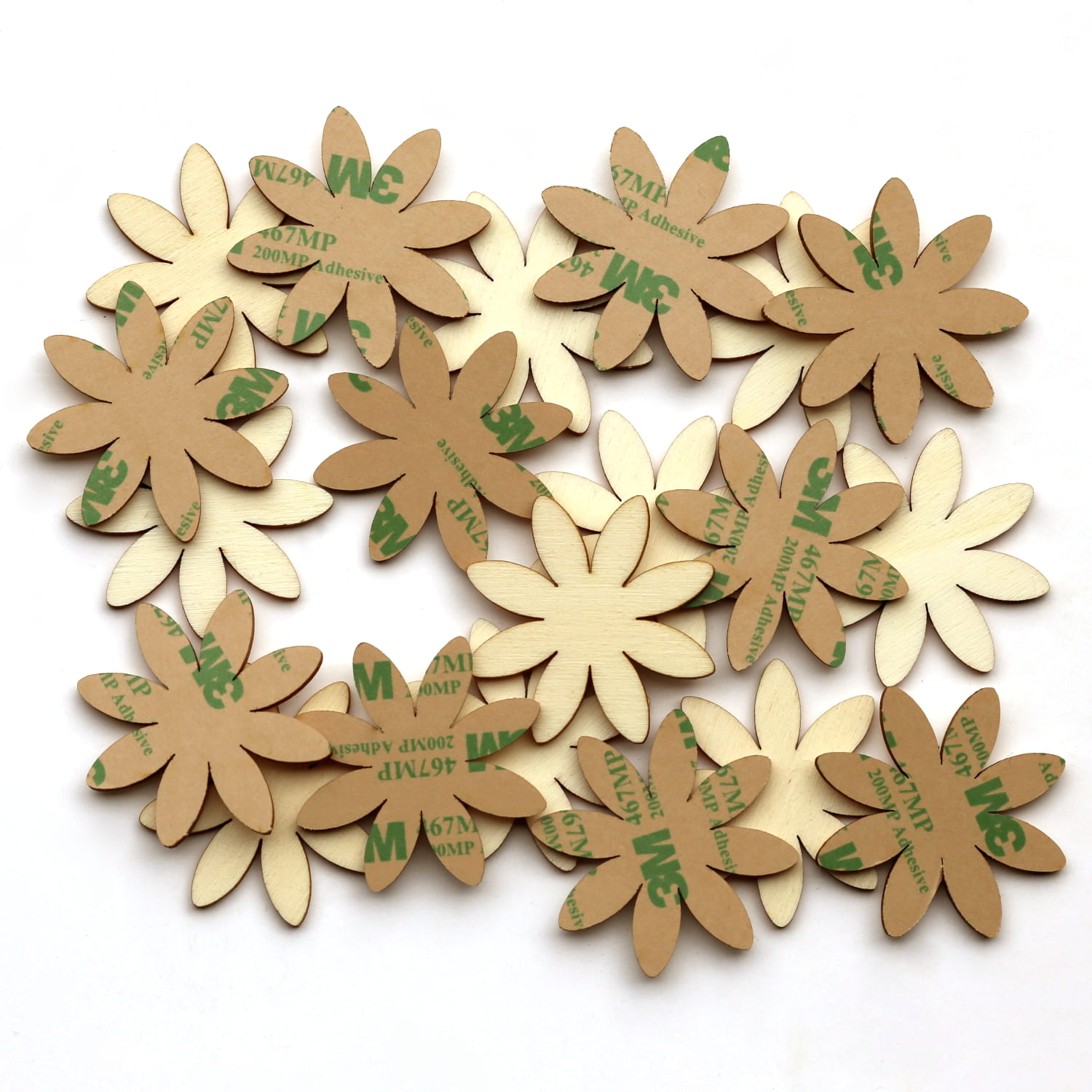 Blumen Margeriten Holz Zuschnitt 1-10cm selbstklebend