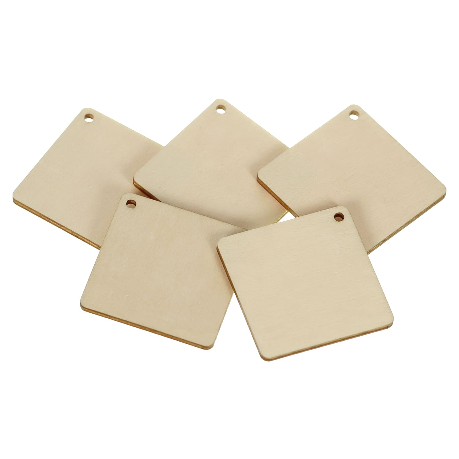 Quadrat gerundet mit Loch Ecke Holz Zuschnitt 1-60cm