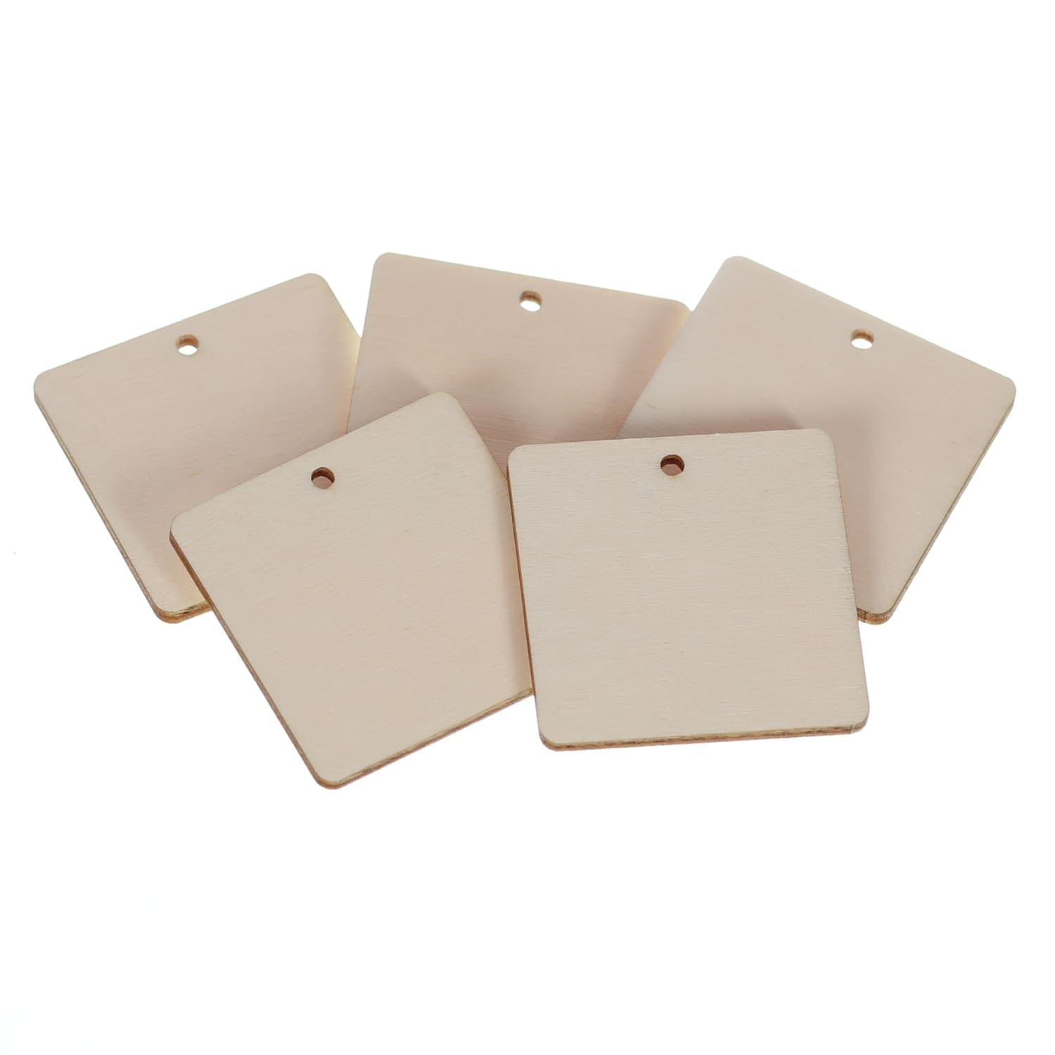 Quadrat gerundet mit Loch Mitte Holz Zuschnitt 1-60cm