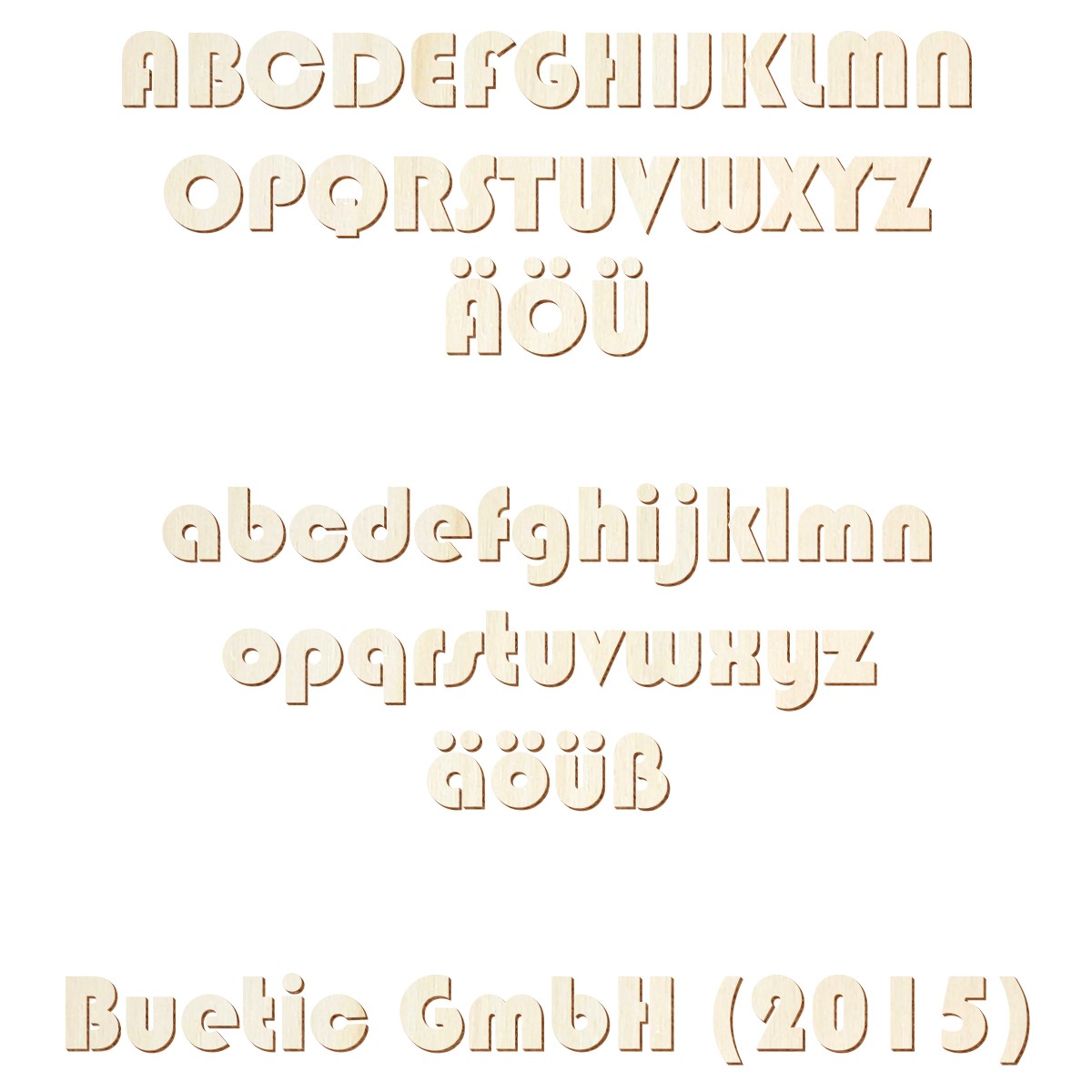 Holz Buchstaben Bauhaus93