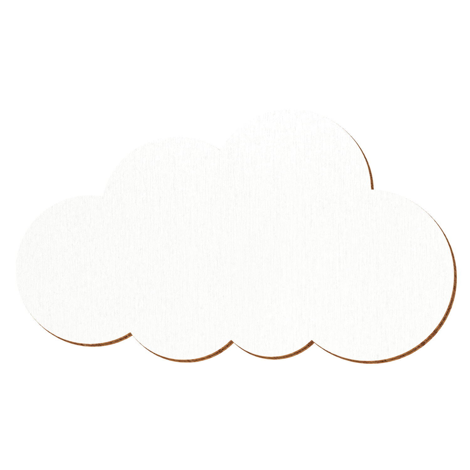 Wolke V1 Holz Zuschnitt Weiß 1-10cm