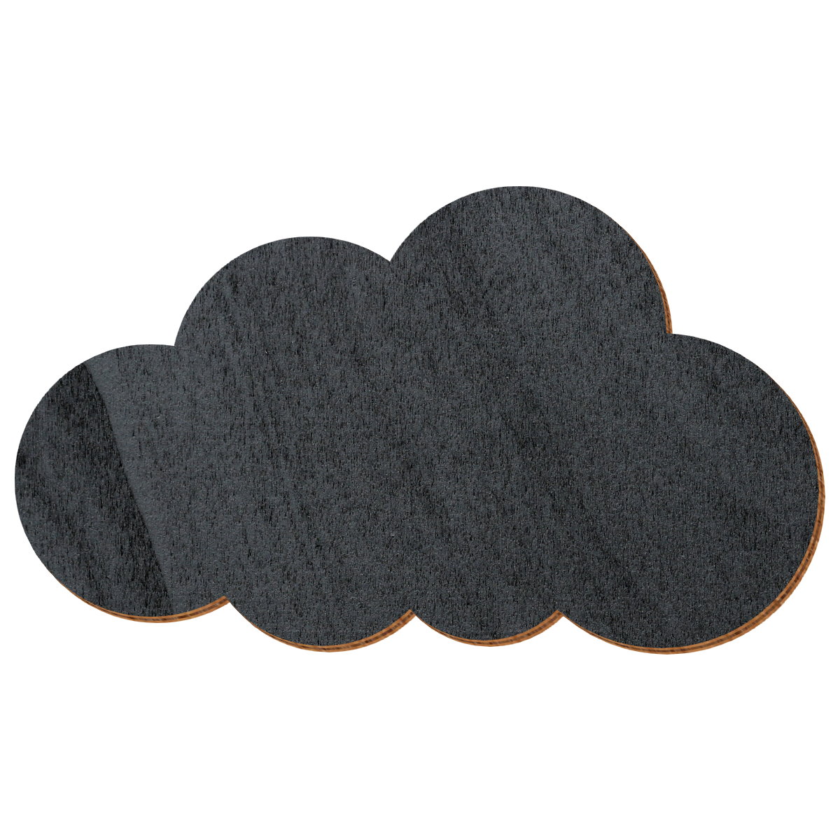 Wolken V1 Holz Zuschnitt Schwarz 1-50cm
