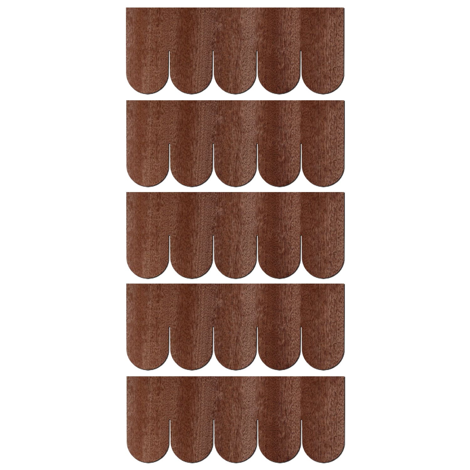 Furnier Schindeln Schindelstreifen Biberschwanz 5er Pack