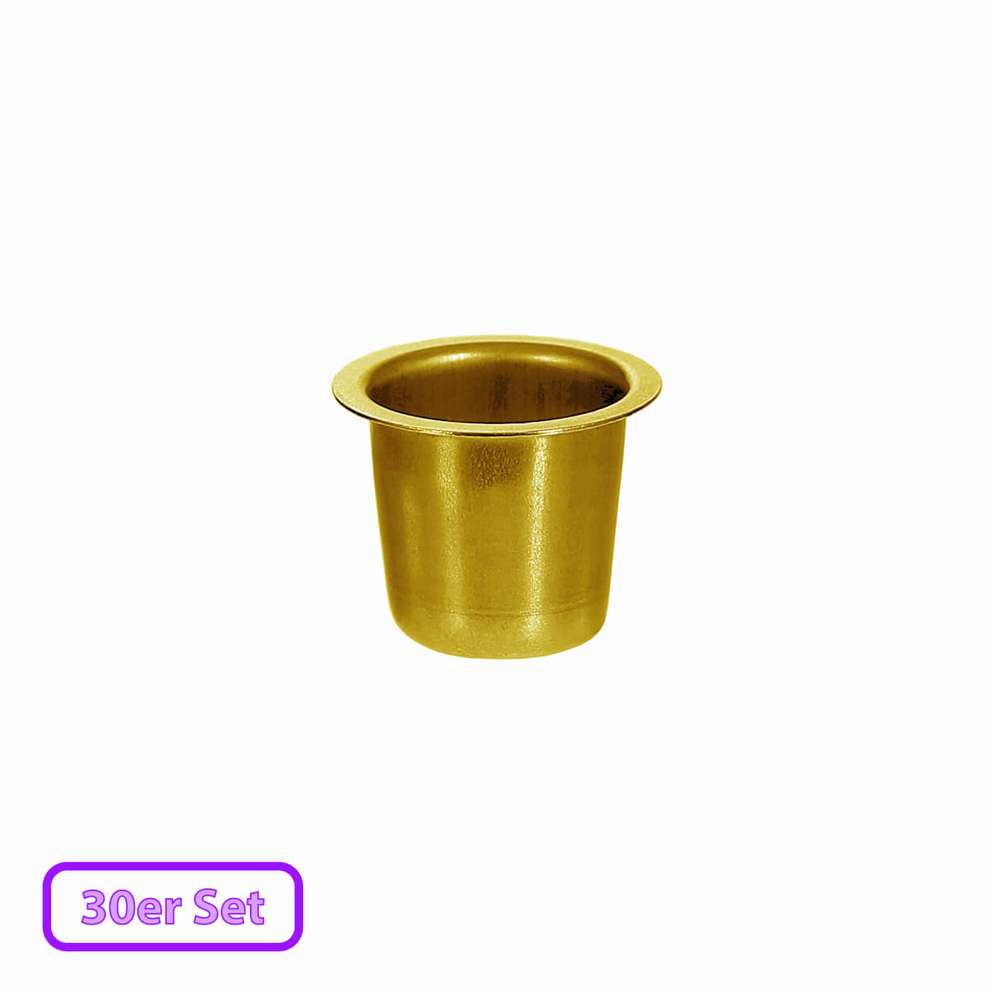 Kerzenhalter konisch Echt-Messing 22mm - 30er Set