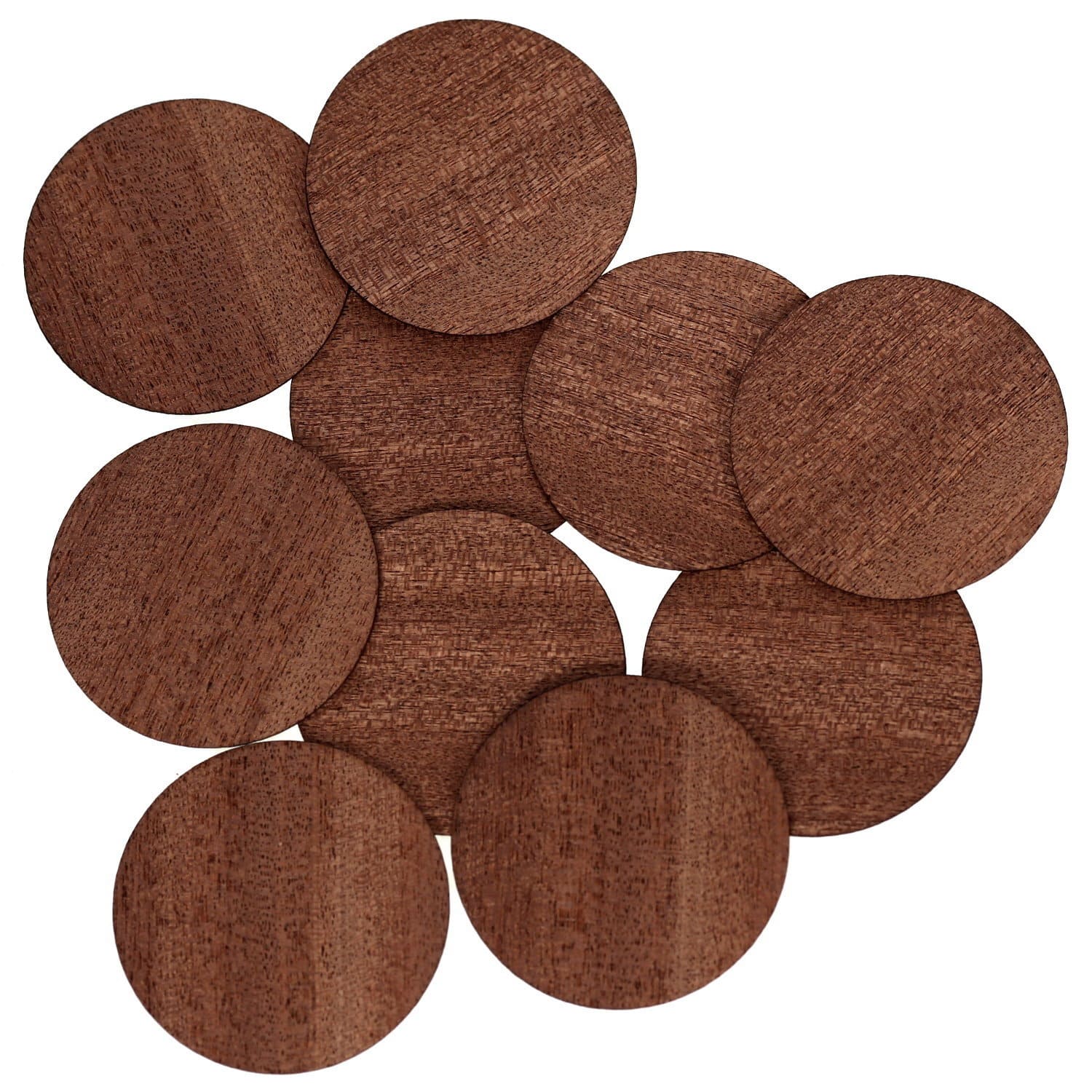 Kreise Scheiben Furnier dunkel Ø 1-10cm