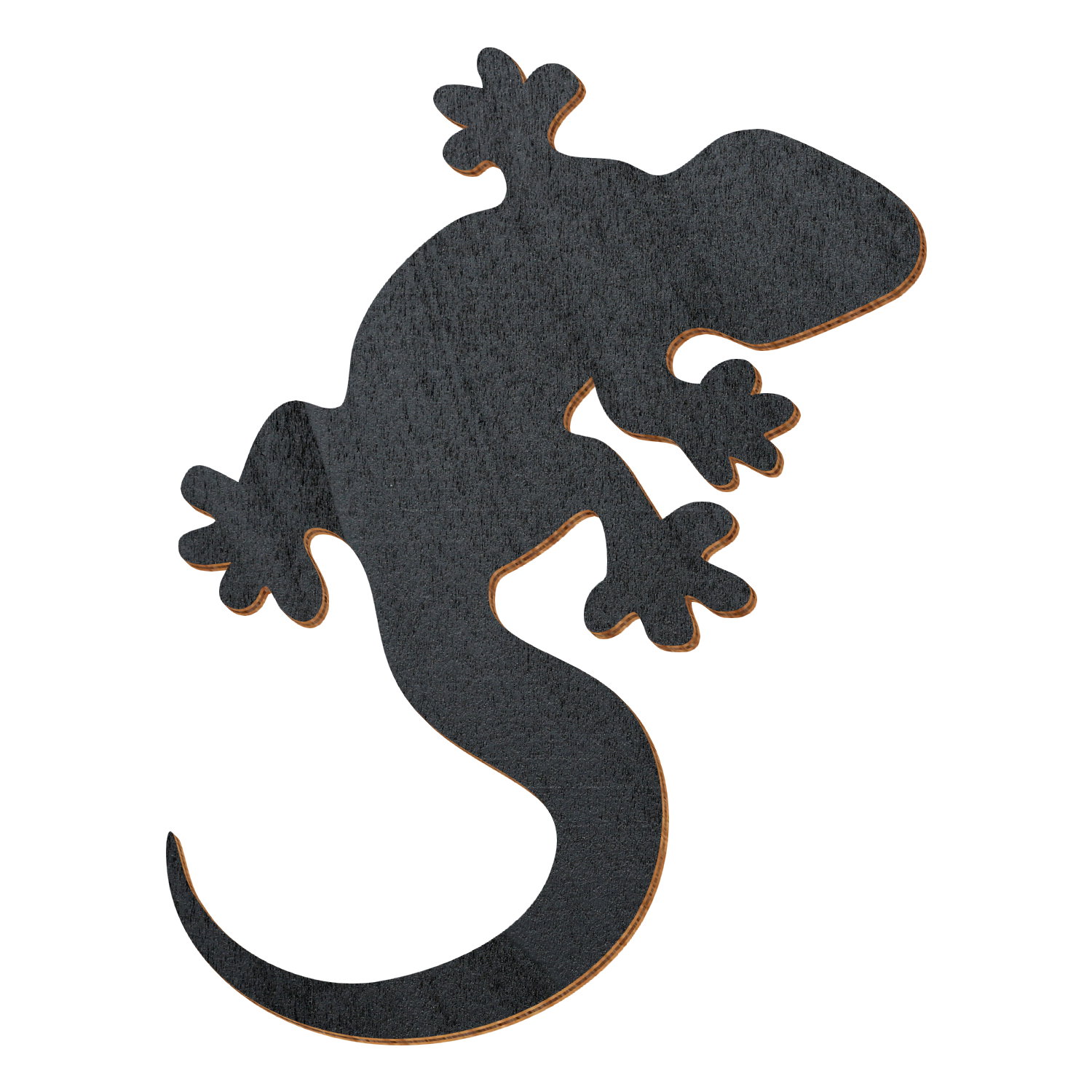 Gecko Schwarz Holz Zuschnitt 4-10cm