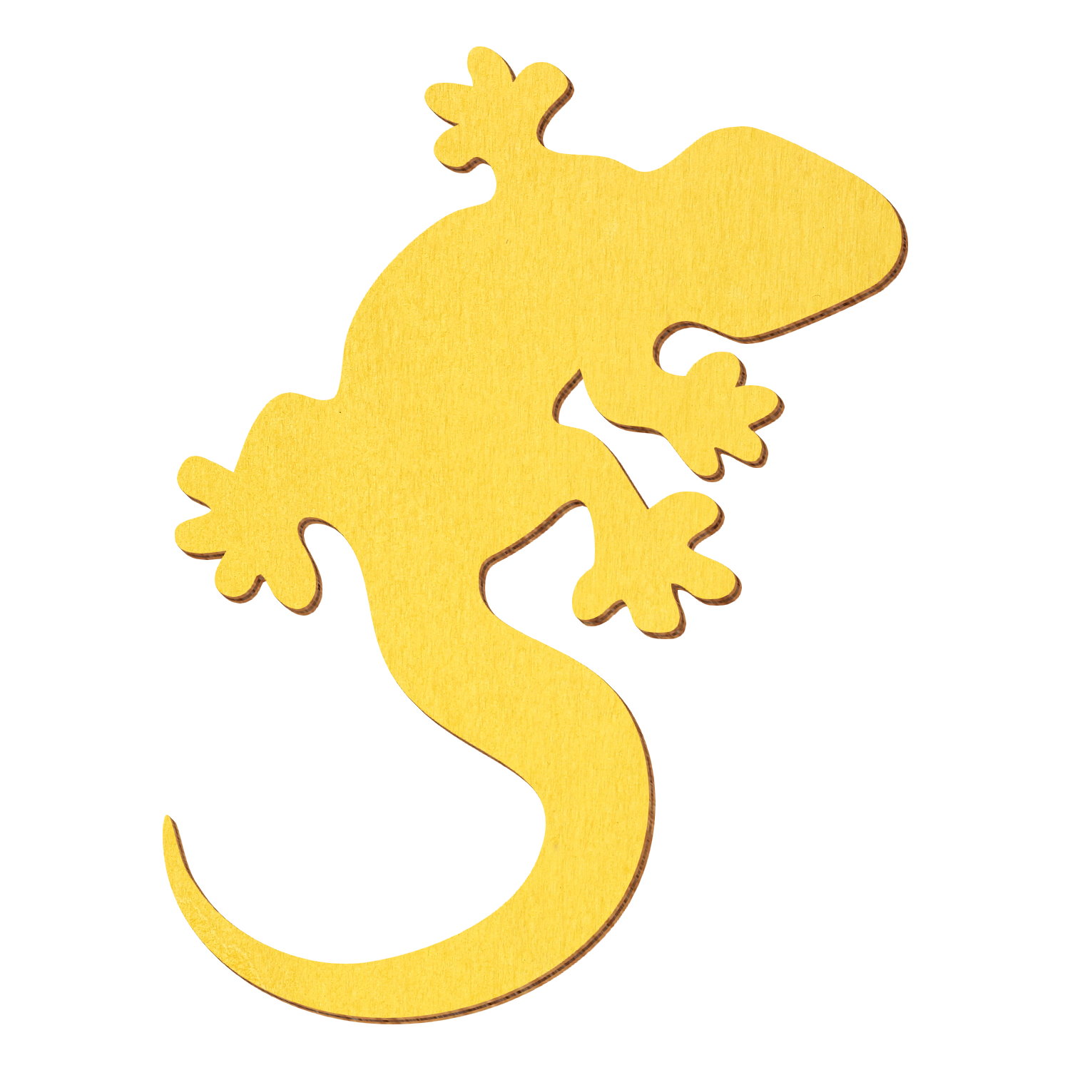 Gecko Gelber Holz Zuschnitt 4-10cm
