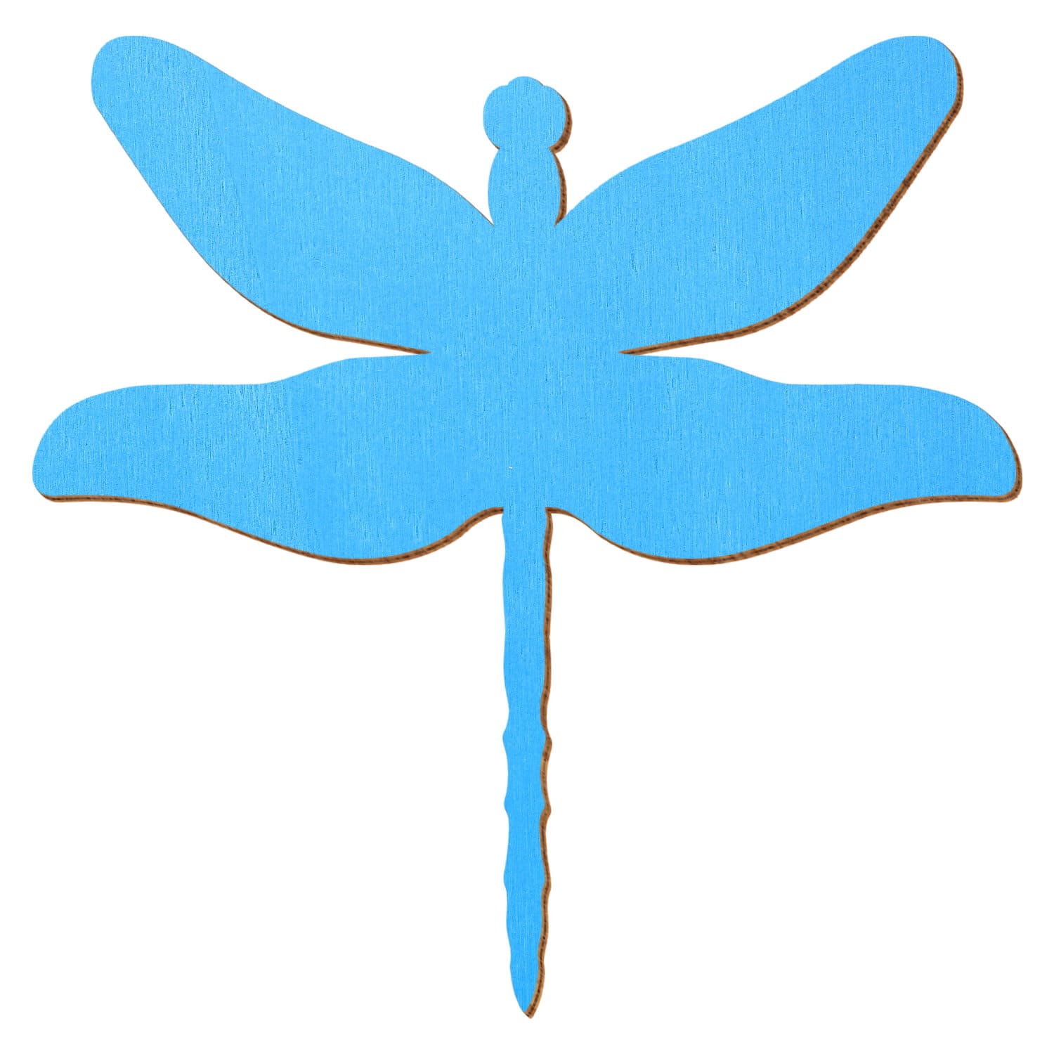Libelle Hellblau Holz Zuschnitt 3-50cm
