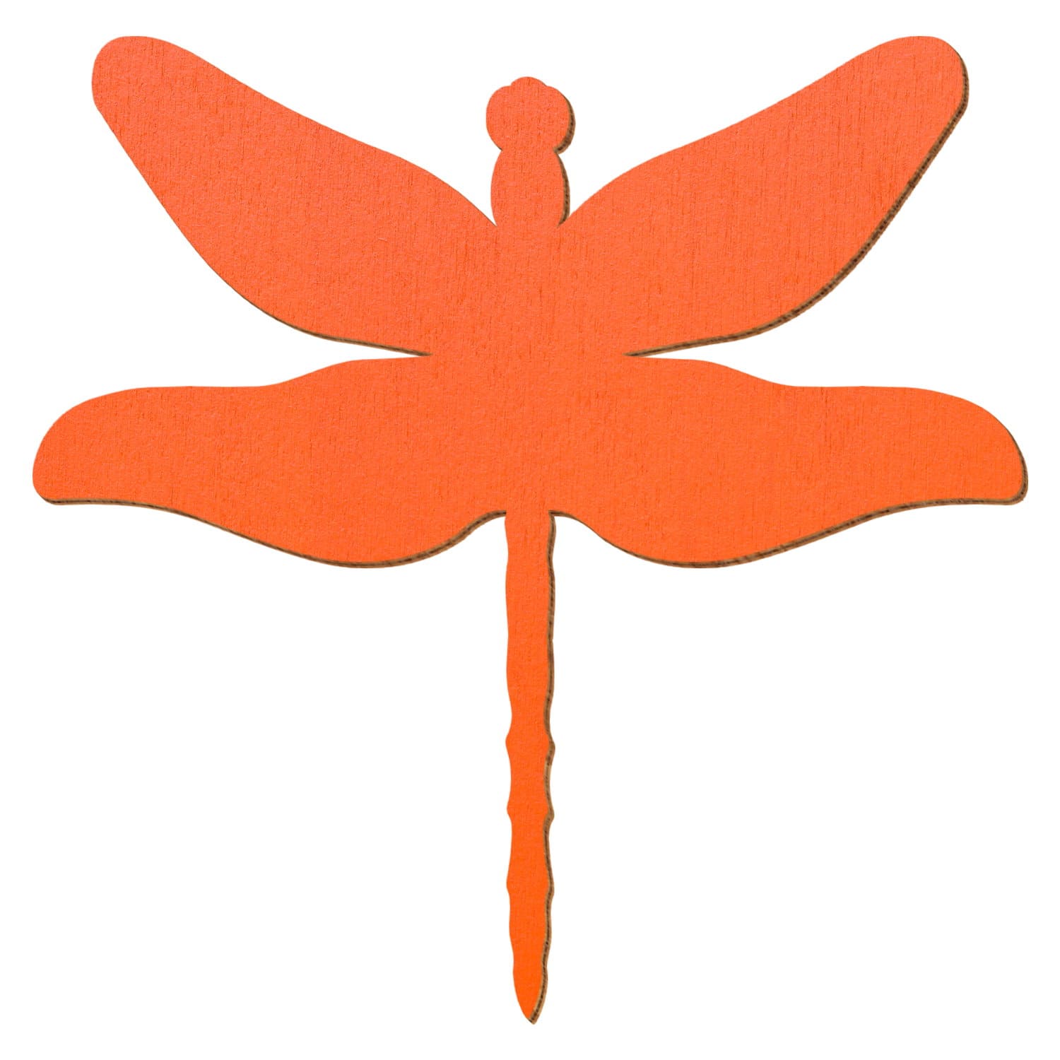Libelle Orange Holz Zuschnitt 3-50cm
