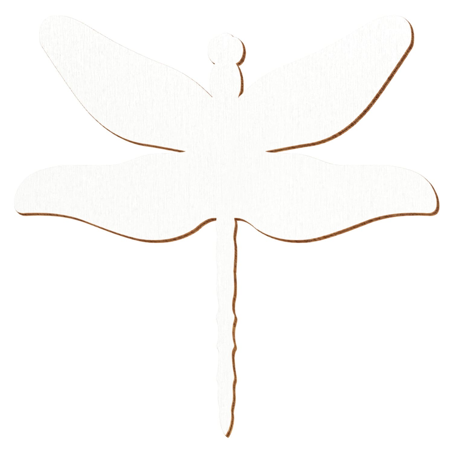 Libelle Weiß Holz Zuschnitt 3-50cm