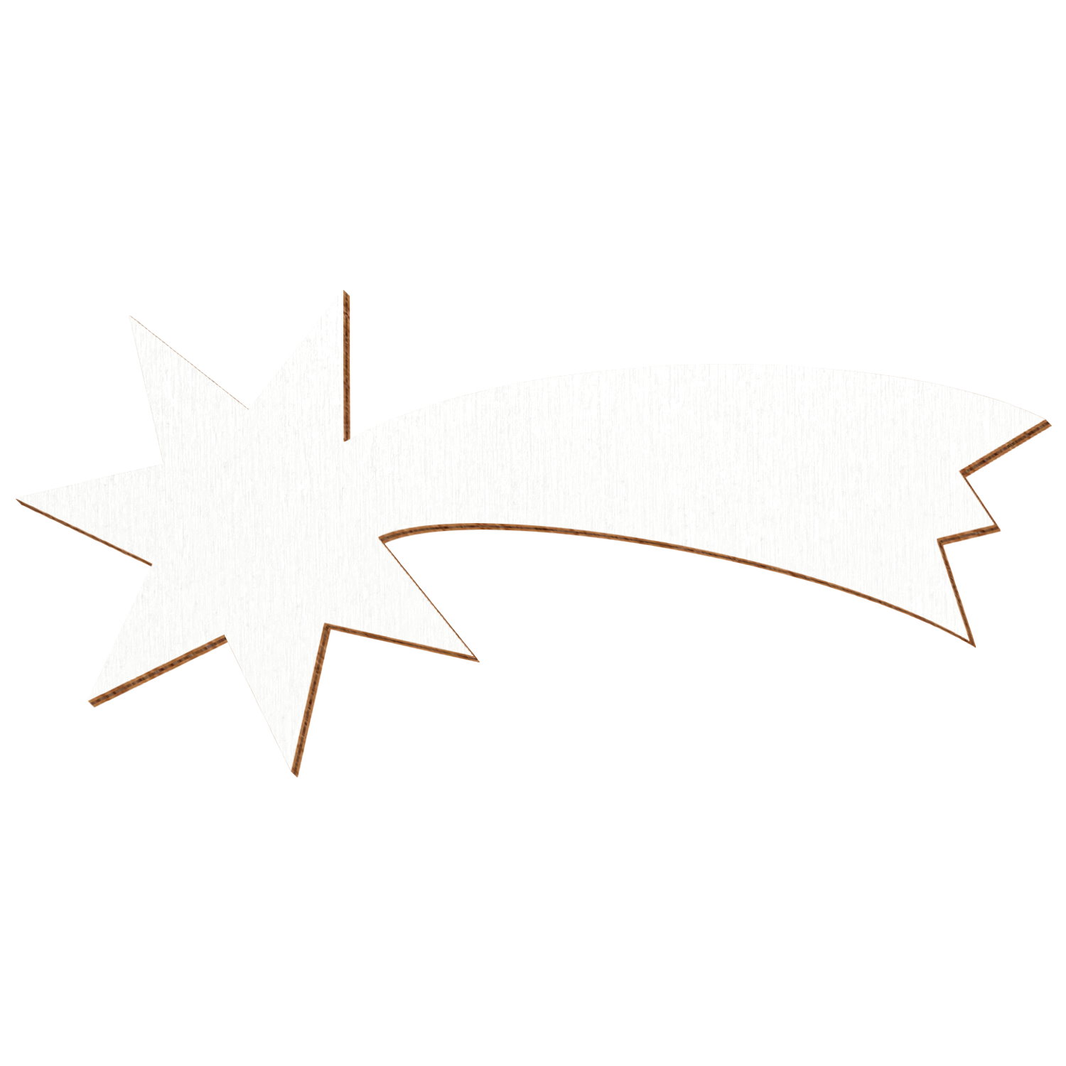 Sternschnuppe Weiß Holz Zuschnitt 3-50cm