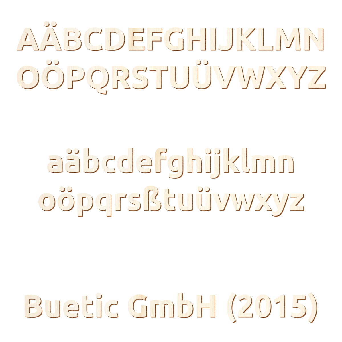 Holz Buchstaben Ubuntu Schriftzug
