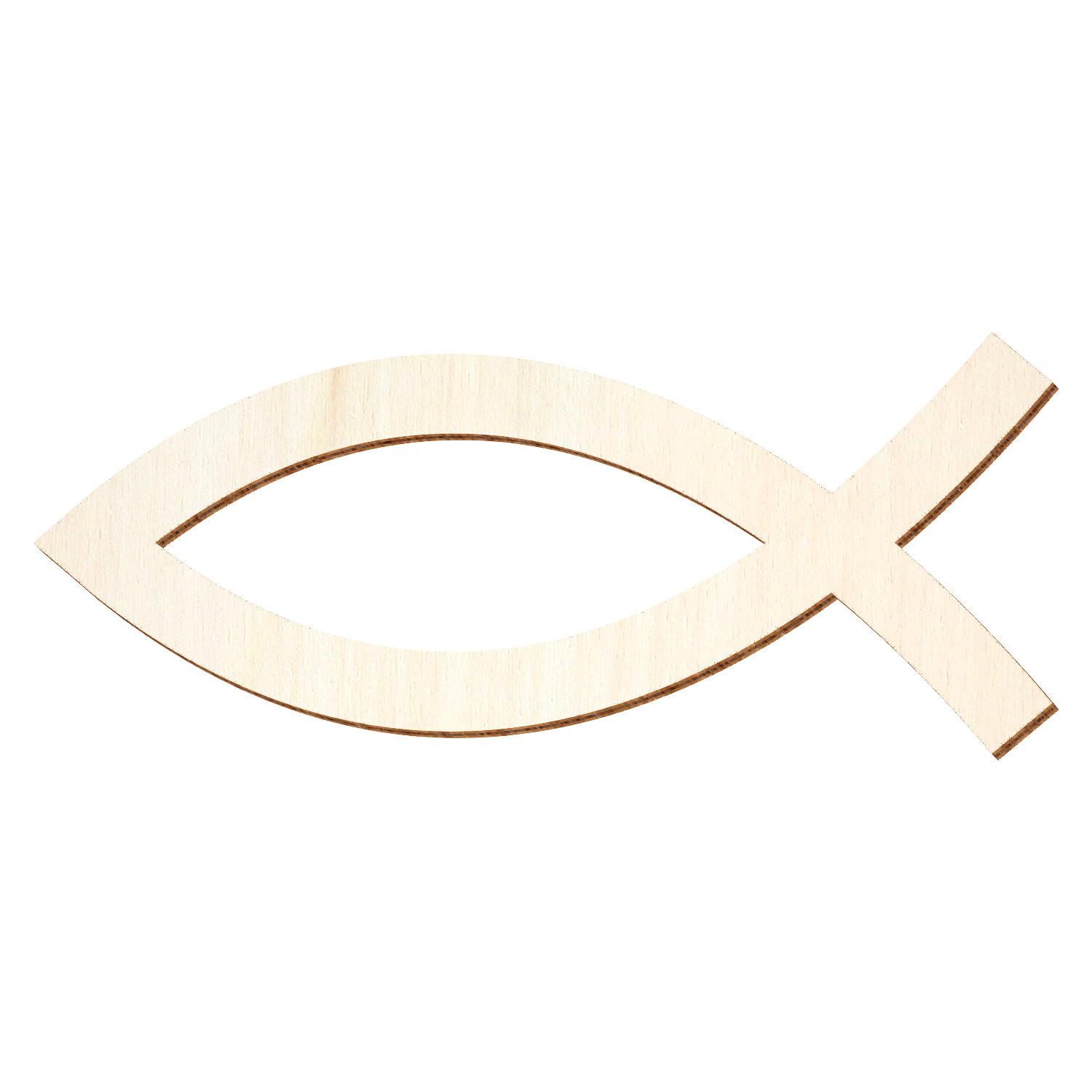 Jesus Fisch Holz Zuschnitt 3-50cm