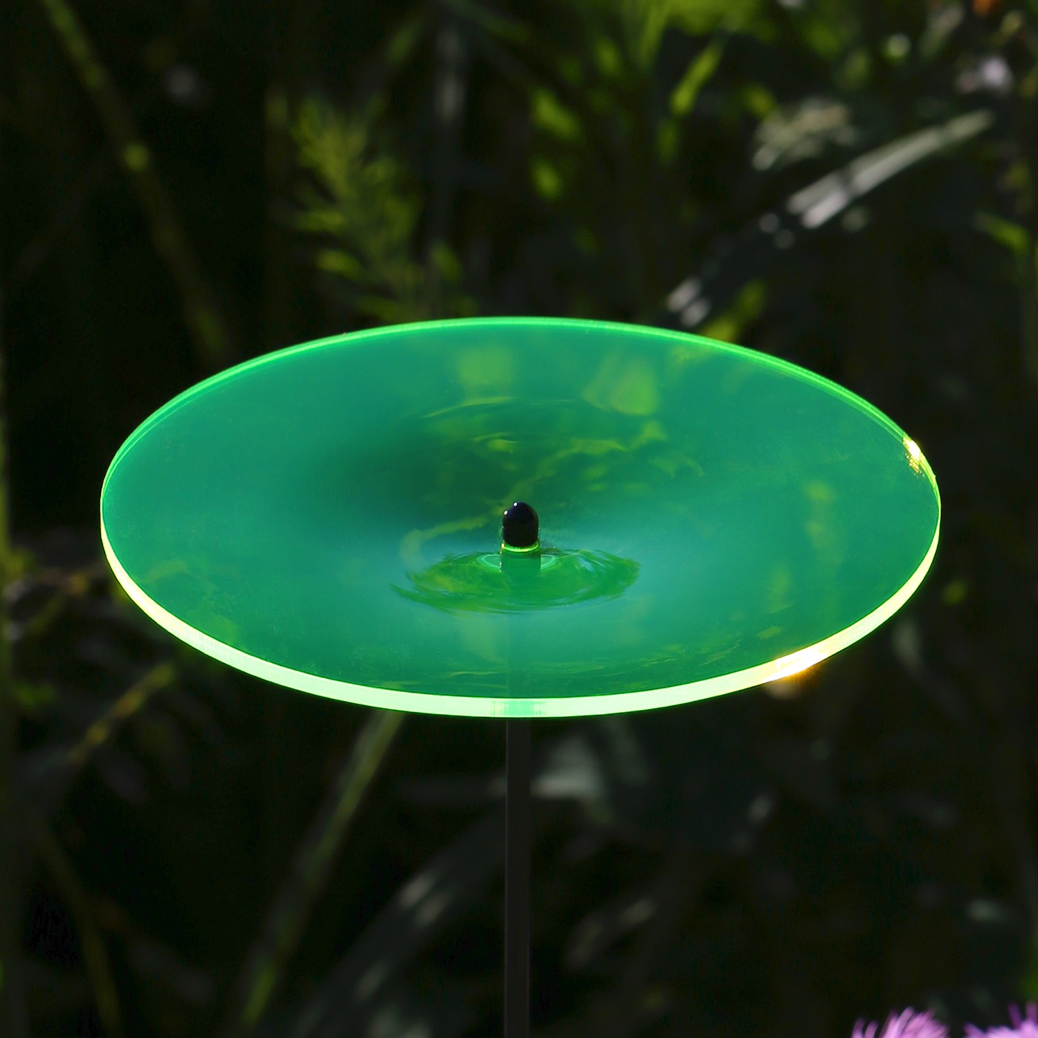 Acrylglas Sonnenfänger Scheibe 14cm neongrün transparent fluoreszierend