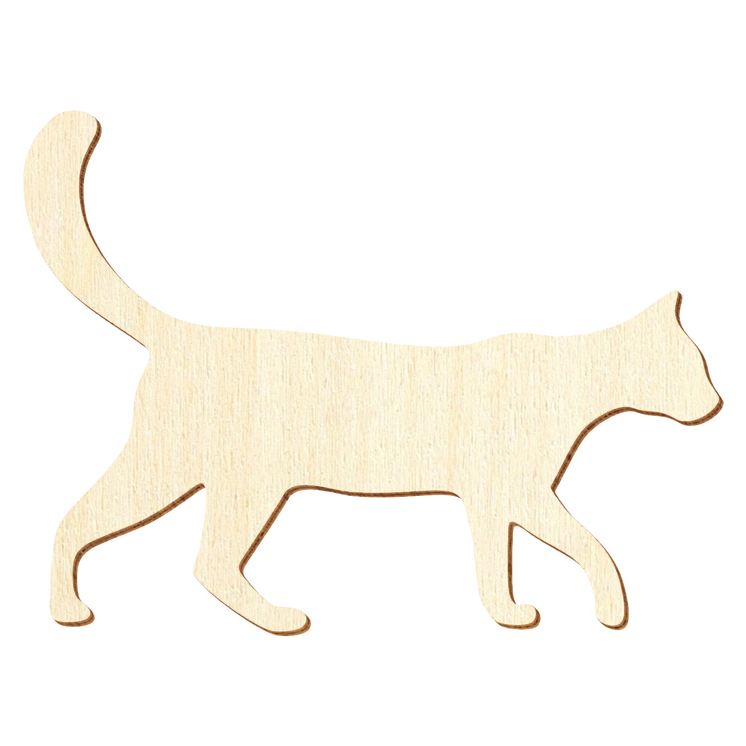 Laufende Katze Holz Zuschnitt 3-50cm