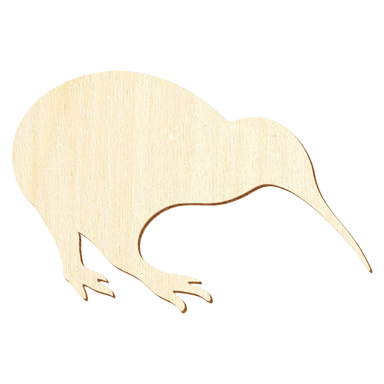 Kiwi Vogel Holz Zuschnitt 3-50cm