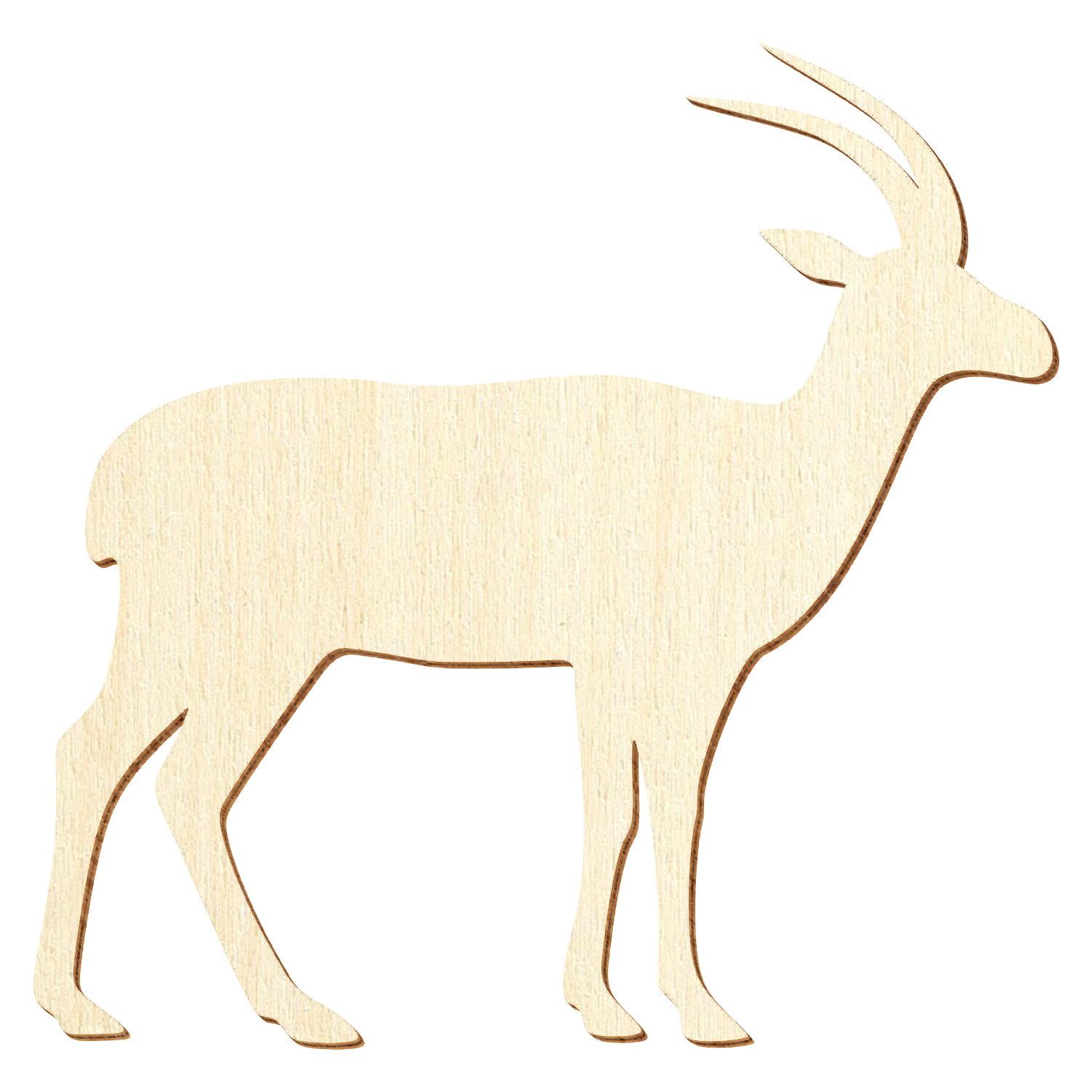 Antilope Holz Zuschnitt 3-50cm