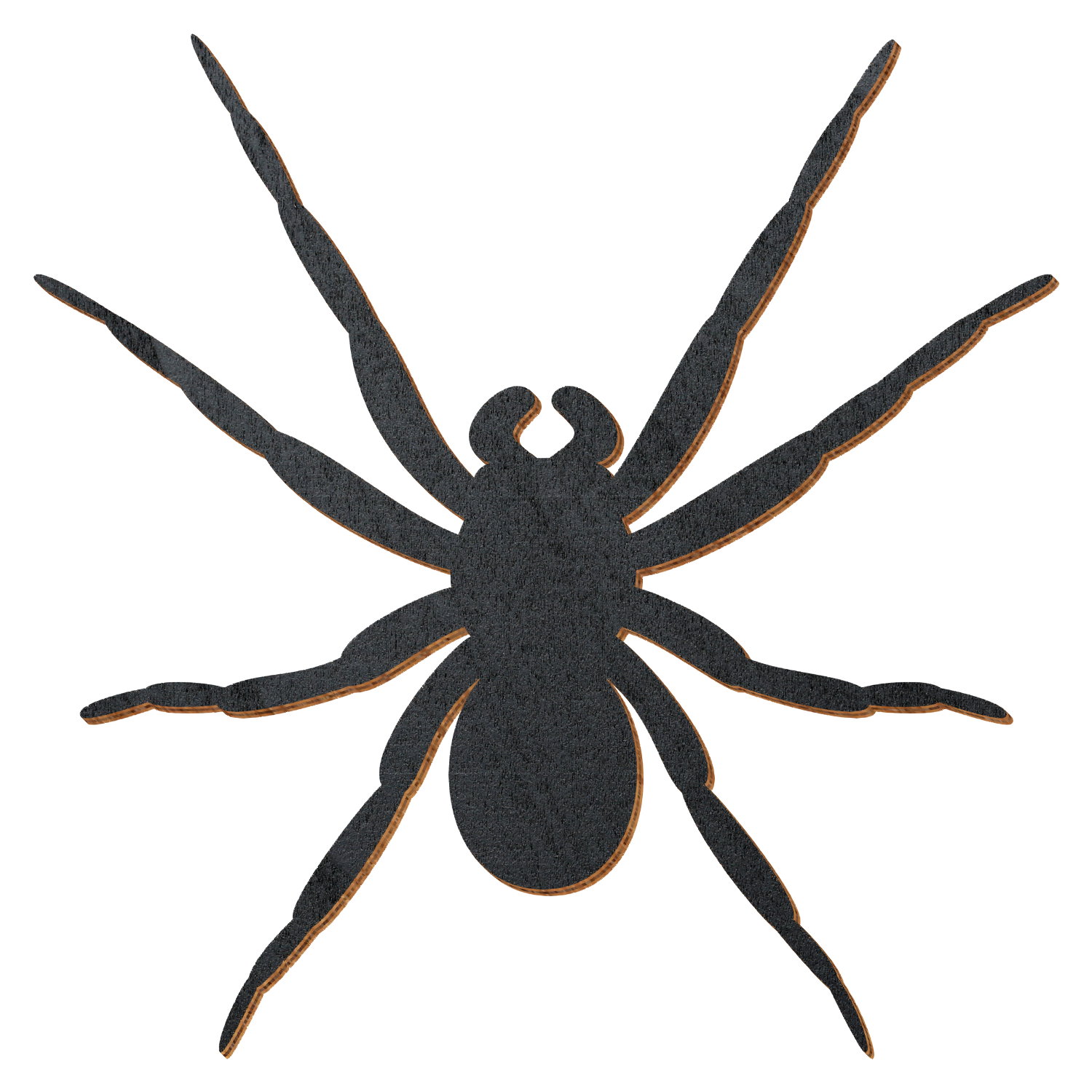 Spinne Schwarz Holz Zuschnitt 5-50cm